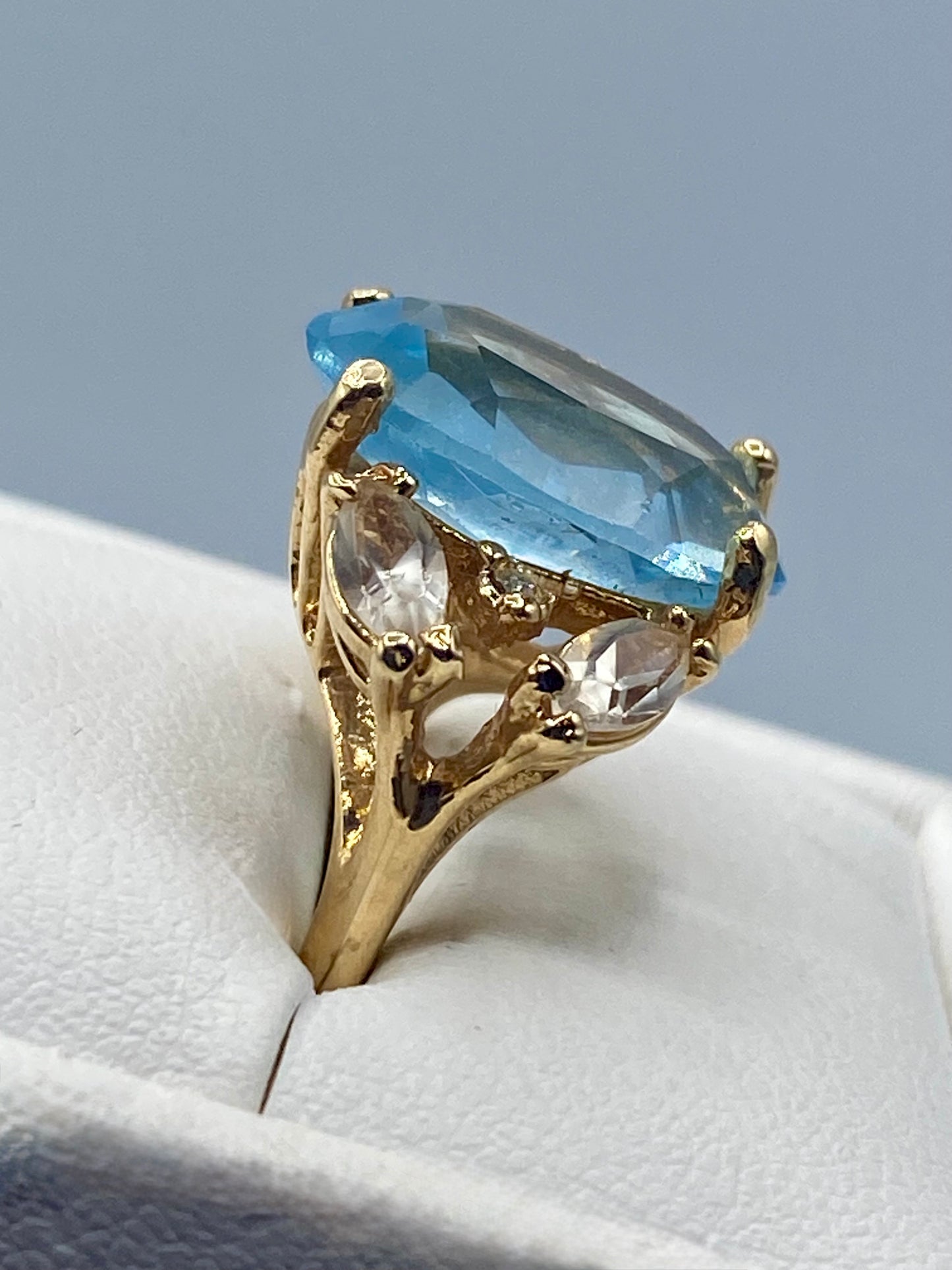 18K HGE Gold Plated Crystal Ring