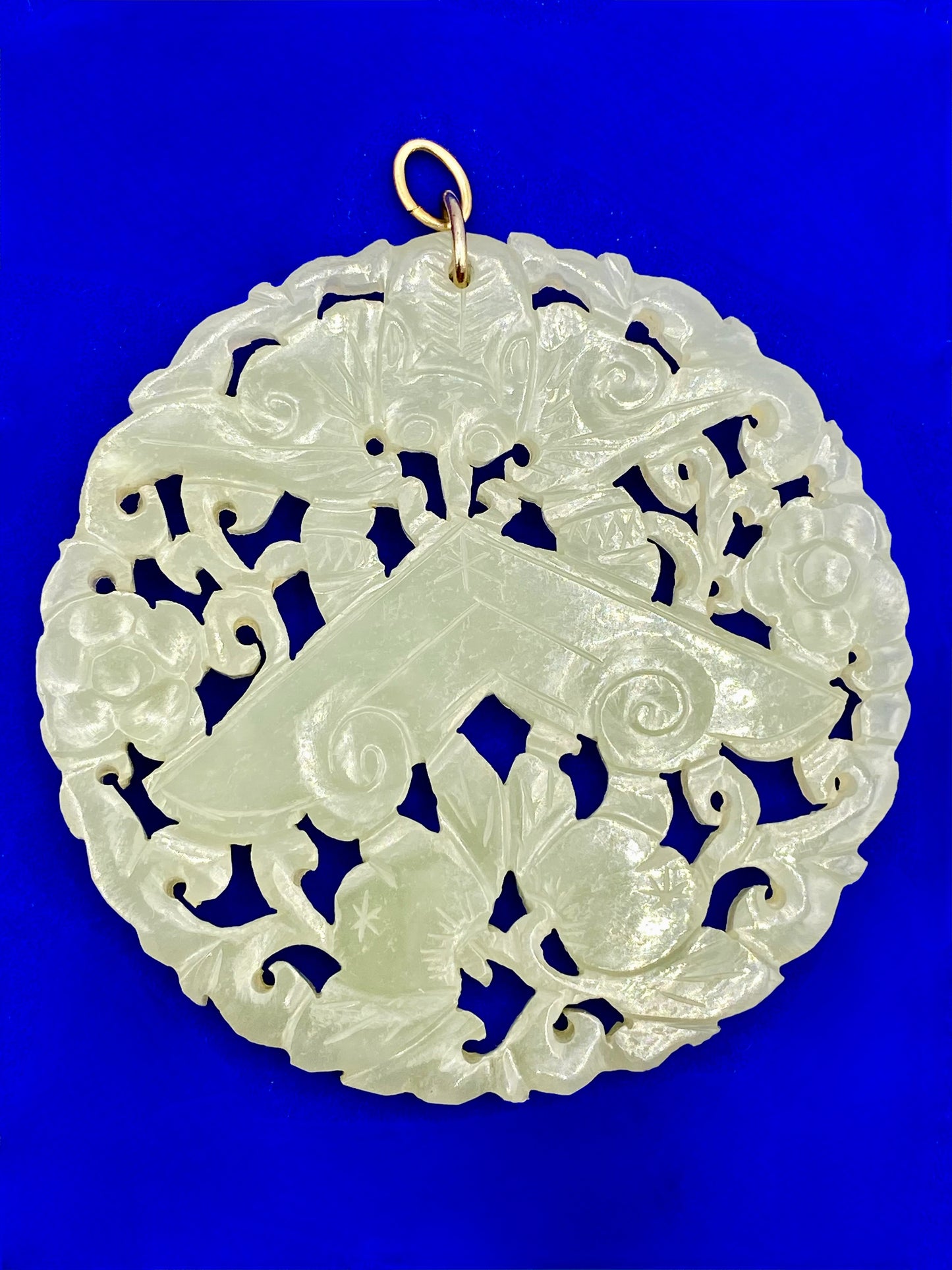Huge Jade Asian Pendant