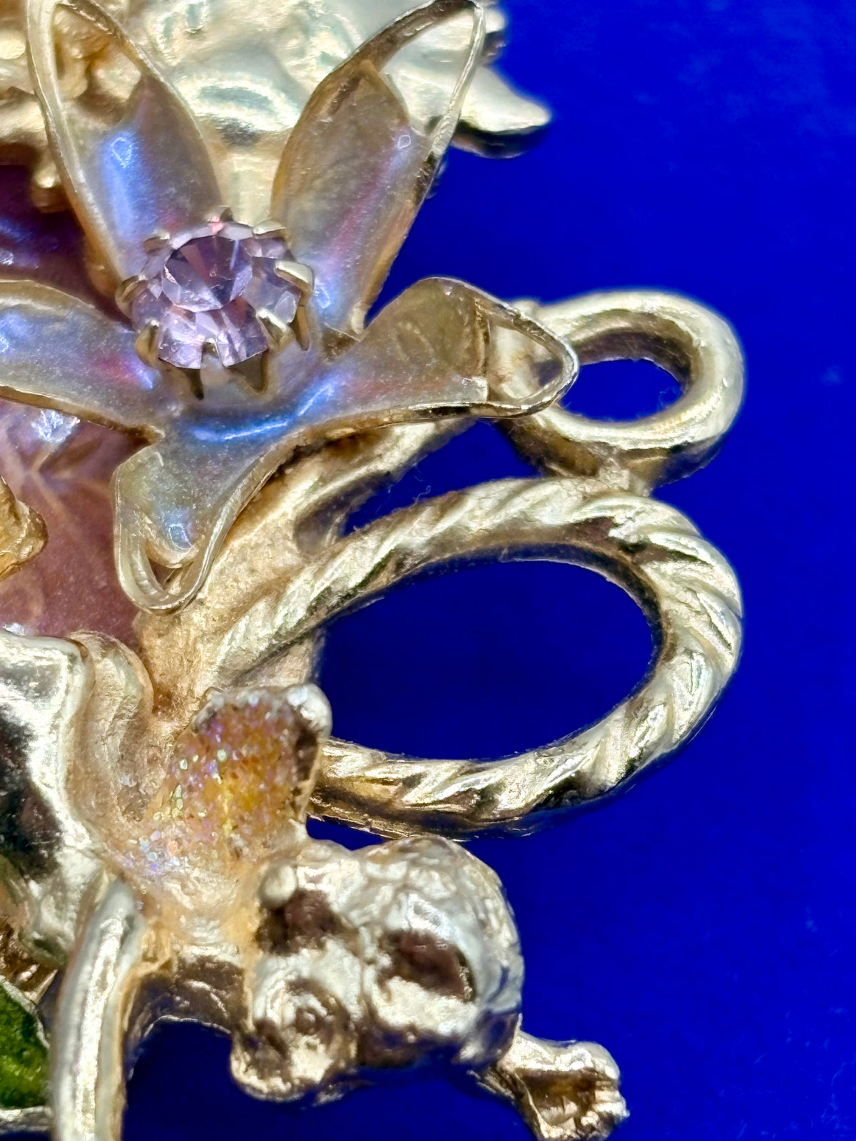 Kirks Folly Gold Tone “Fairy Wishing Pool” Brooch
