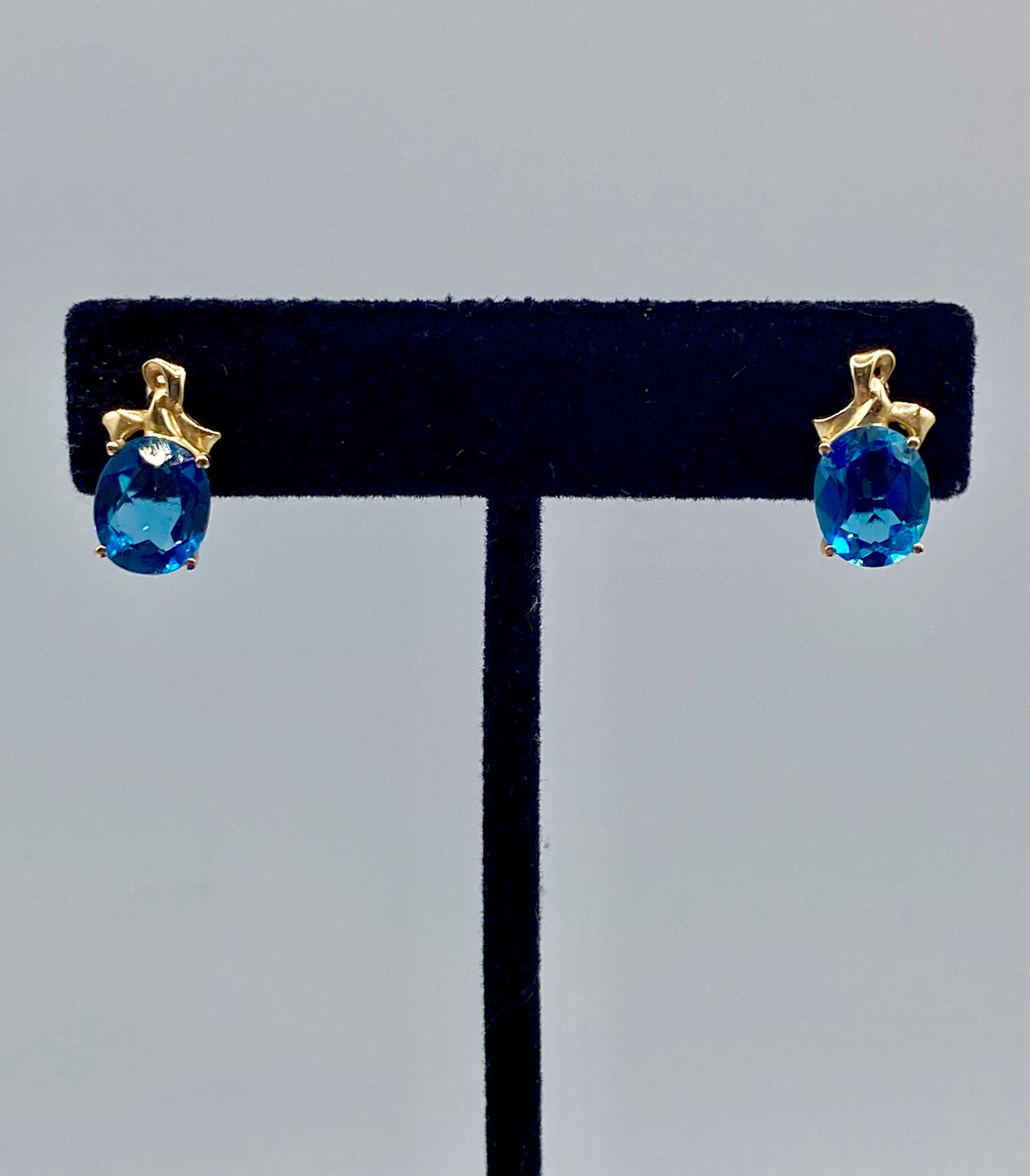 14K Gold Topaz Earrings