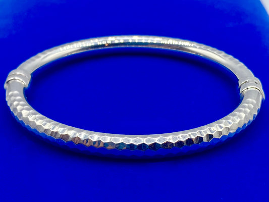 Sterling Silver Hammered Bangle Bracelet