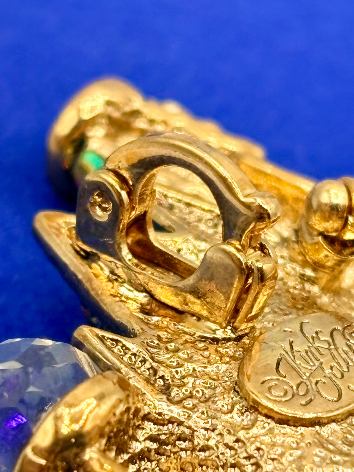 Kirk’s Folly Gold Tone Dragon Castle Statement Brooch/Pendant AS IS