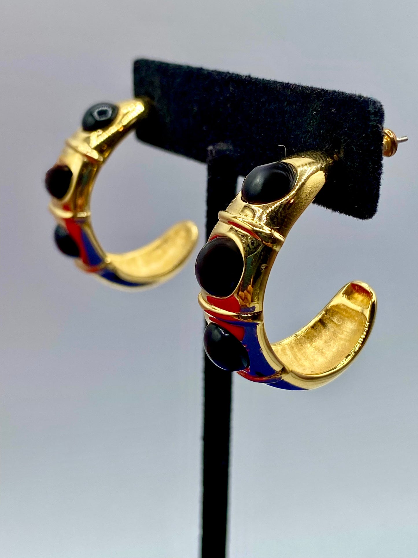 Vintage Napier Half Hoop Earrings