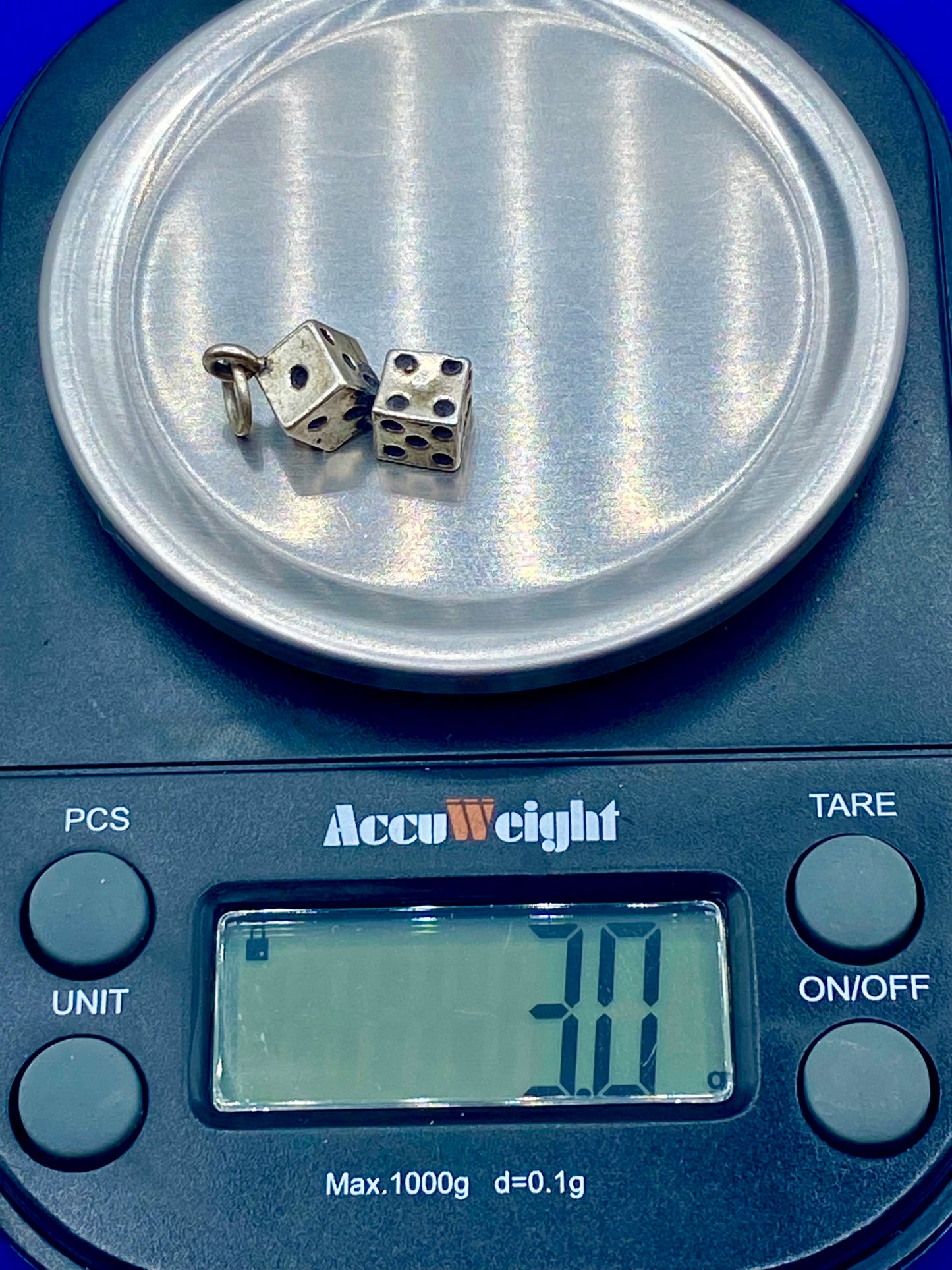 Sterling Silver Dice Charm