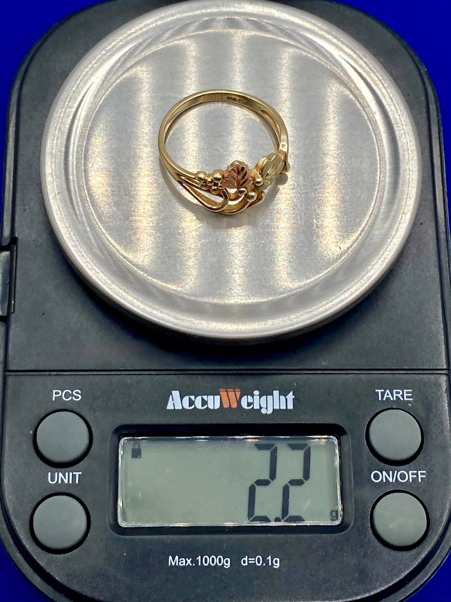 10K Solid Black Hills Gold Ring