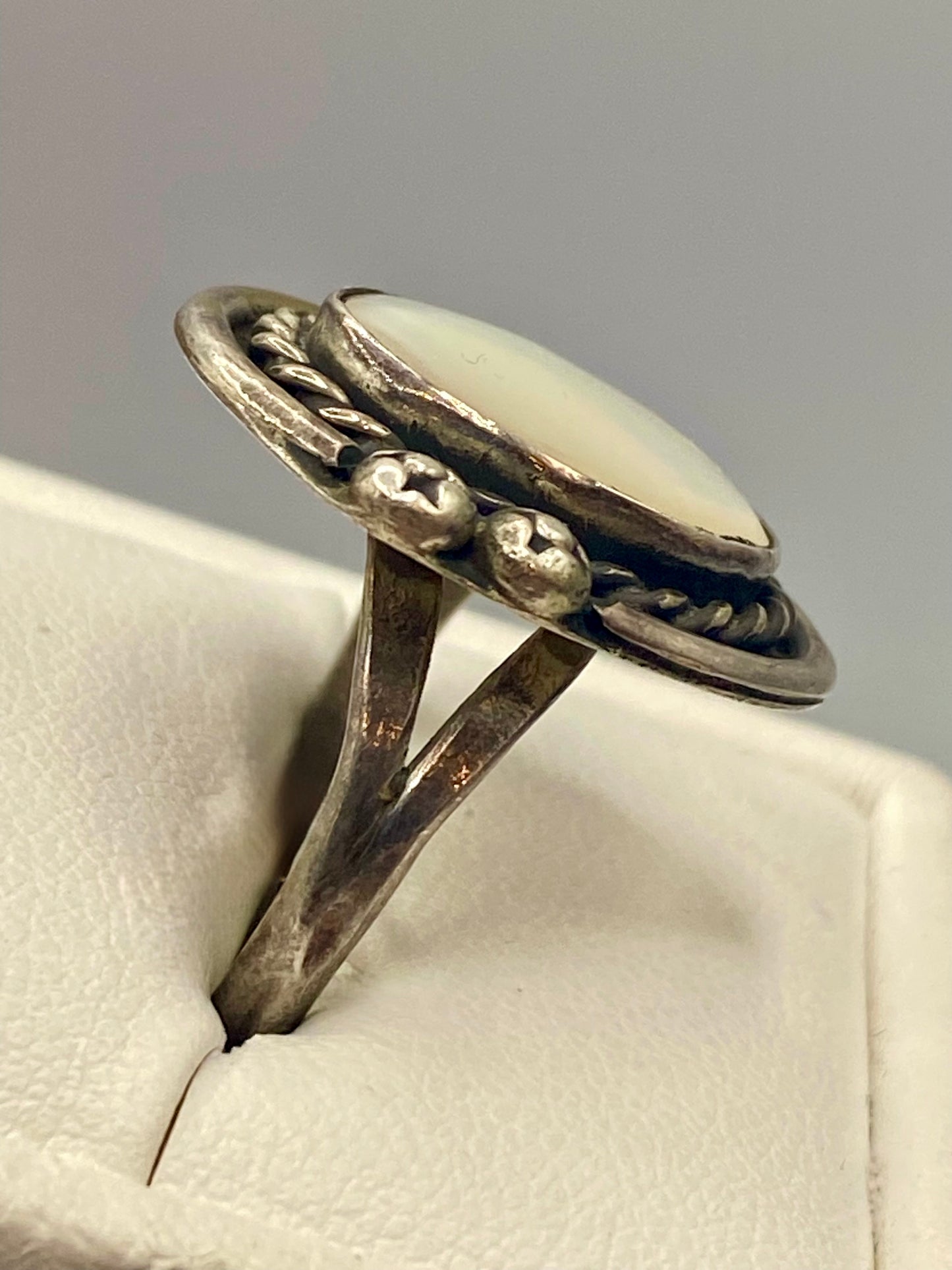 Sterling Silver Native Mother of Pearl Ring