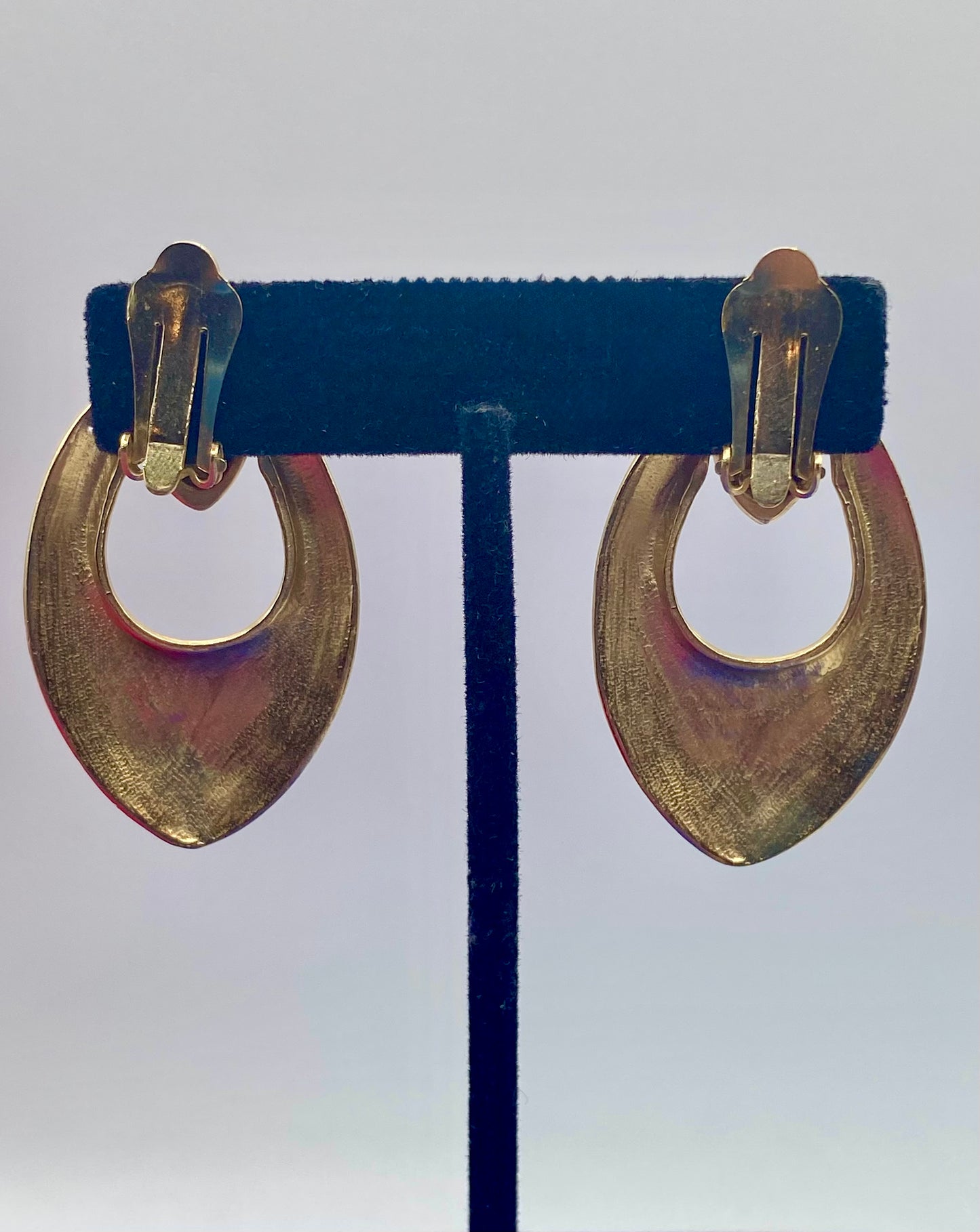 Brushed Gold Tone Clip Ons