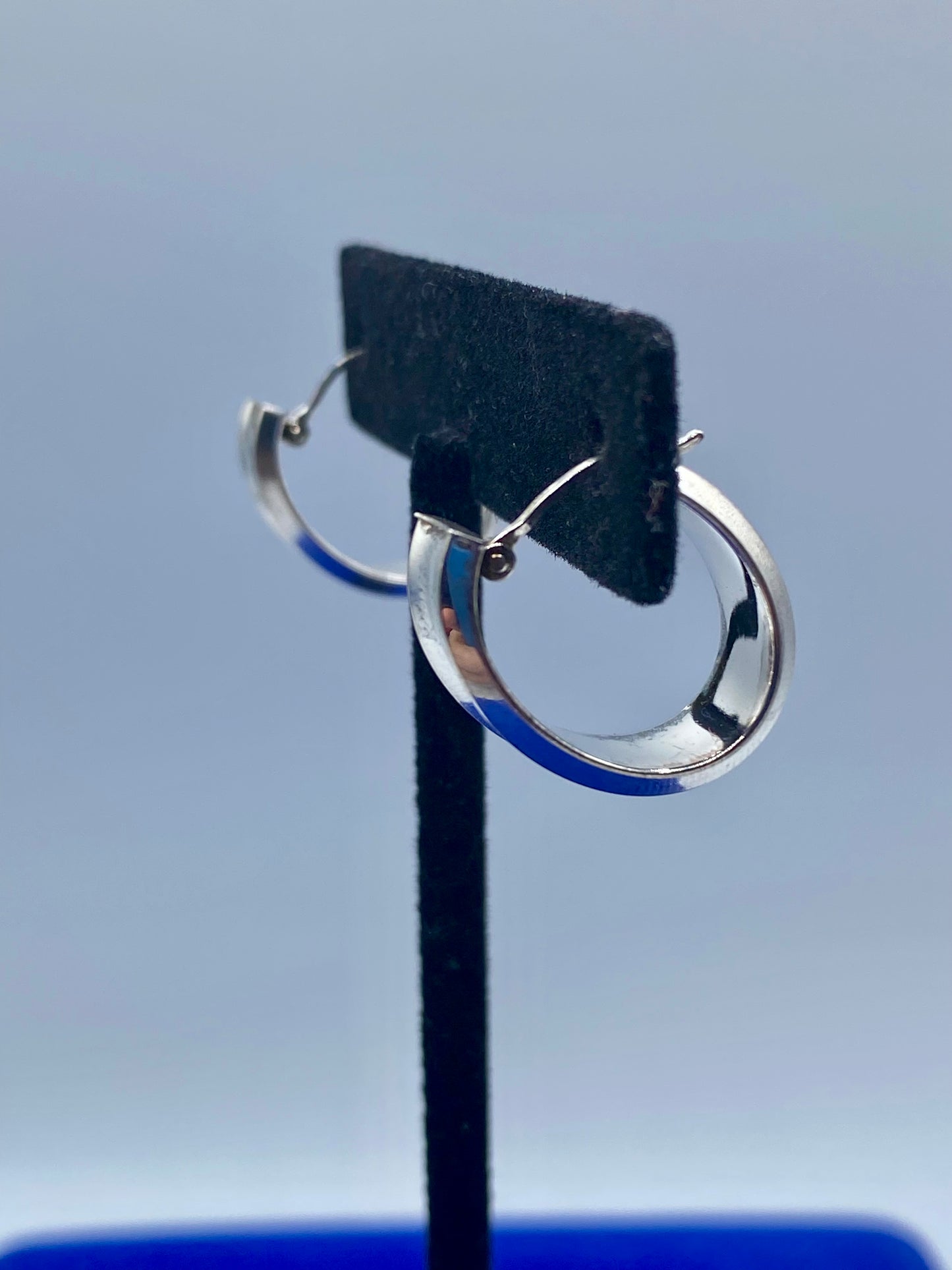 Sterling Silver JCM Hoop Earrings