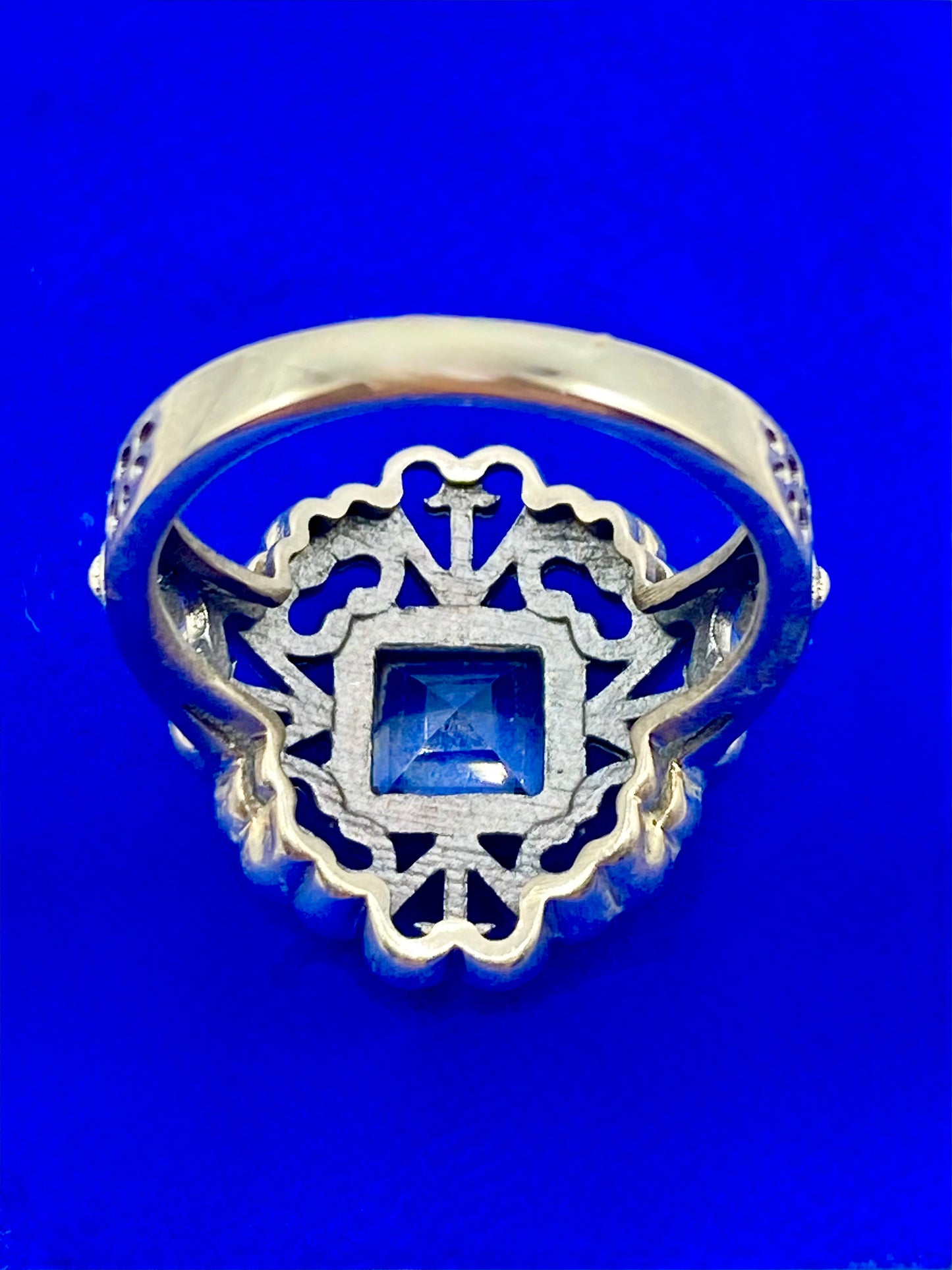 Sterling Silver Blue Topaz Heart Ring