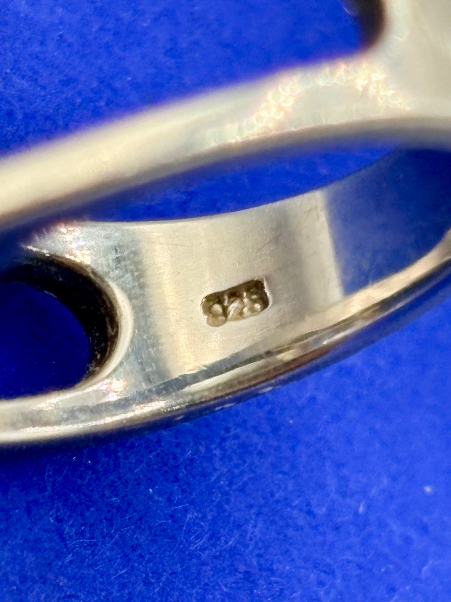 Sterling Silver Large Clear Crystal Ring