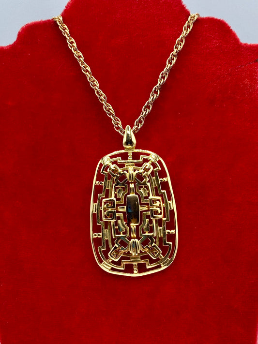 Vintage Gold Tone Statement Necklace