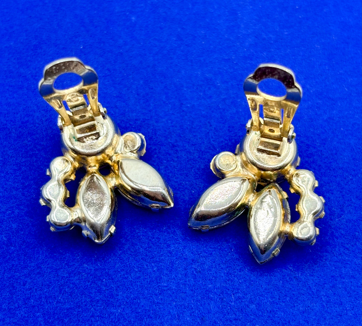 Vintage D & E For Juliana Pink Rhinestone & Molded Glass Jewelry Set