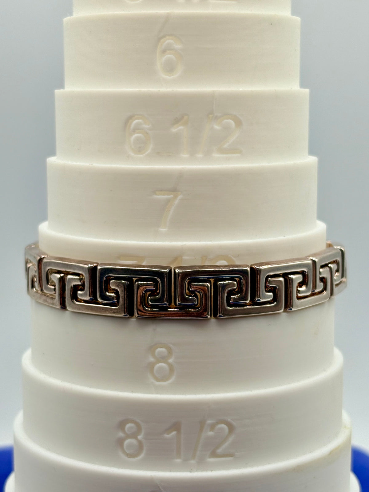 Sterling Silver Milor Italy Greek Key Style Bracelet