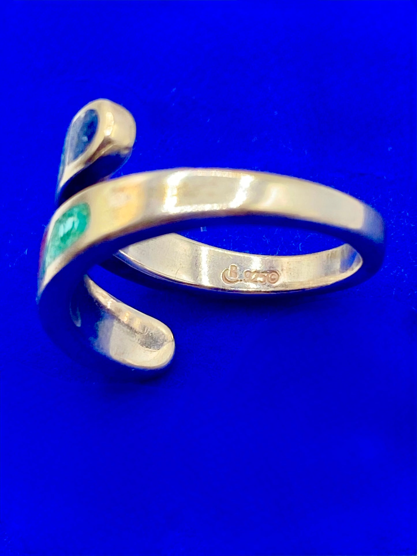 Sterling Silver Carolyn Pollack Relios Multi Gemstone Inlay Ring