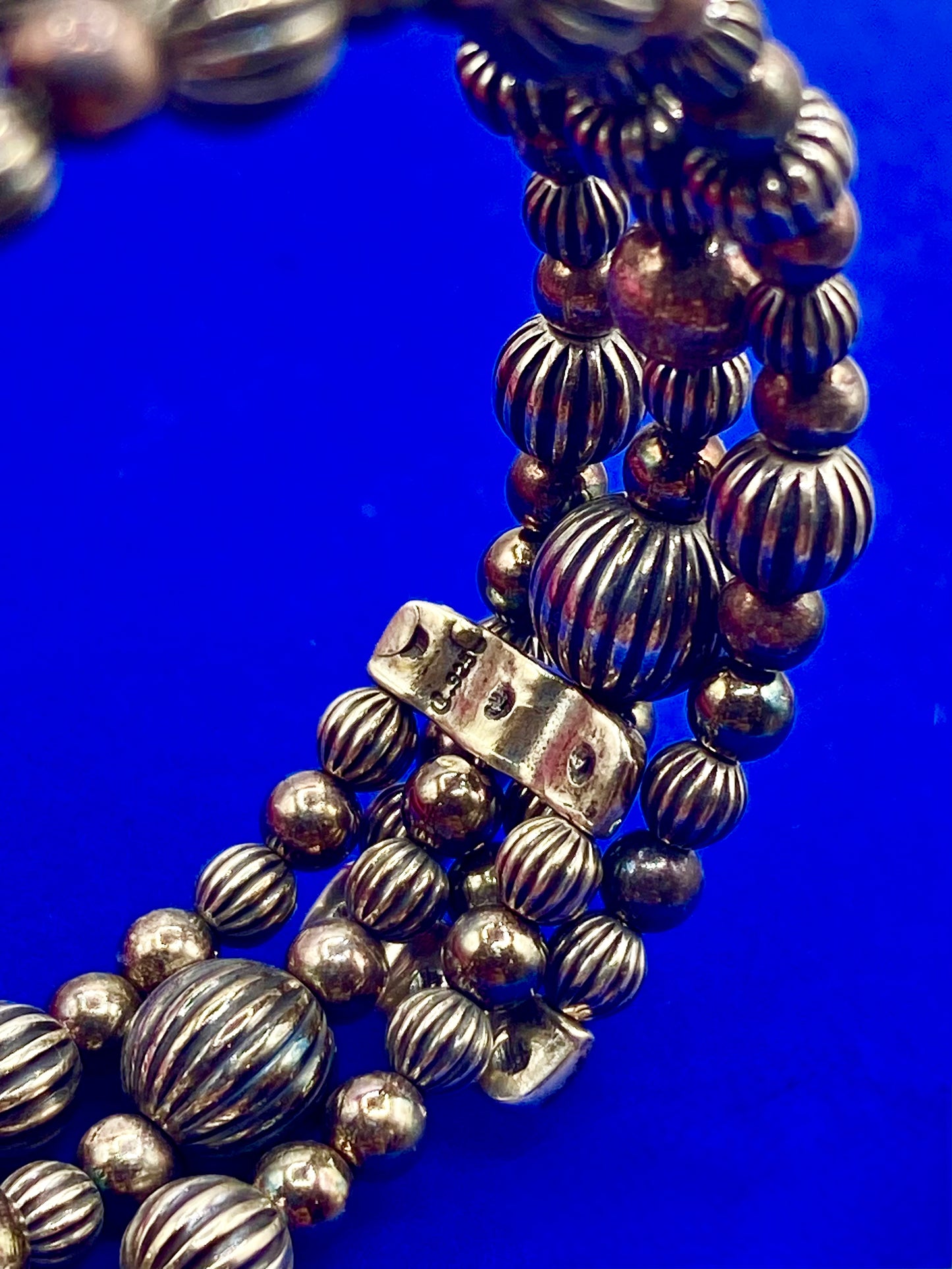 Carolyn Pollack Sterling Silver Relios Ball Bead Coil Cuff Bracelet