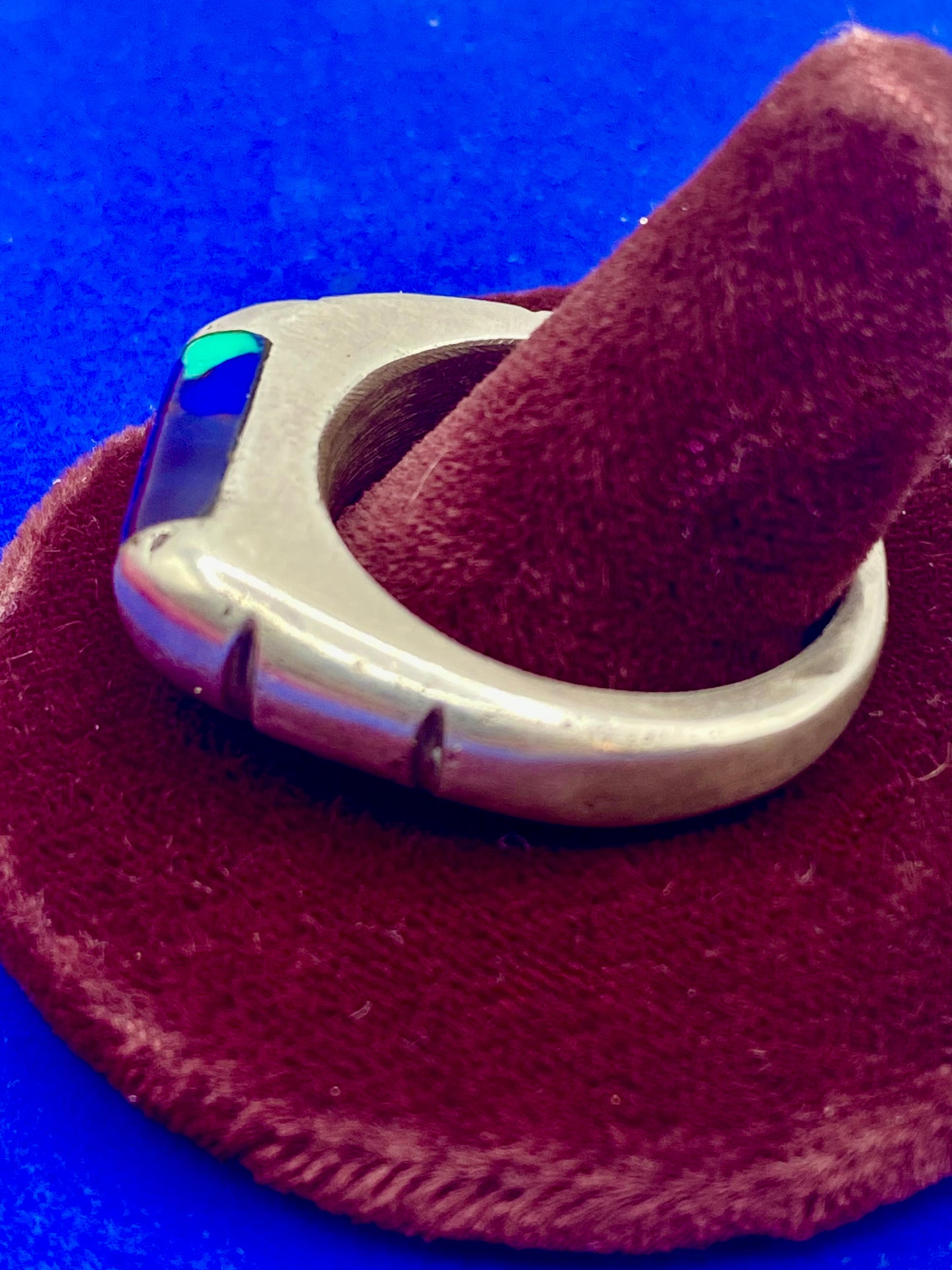 Sterling Silver Azurite Men’s Ring