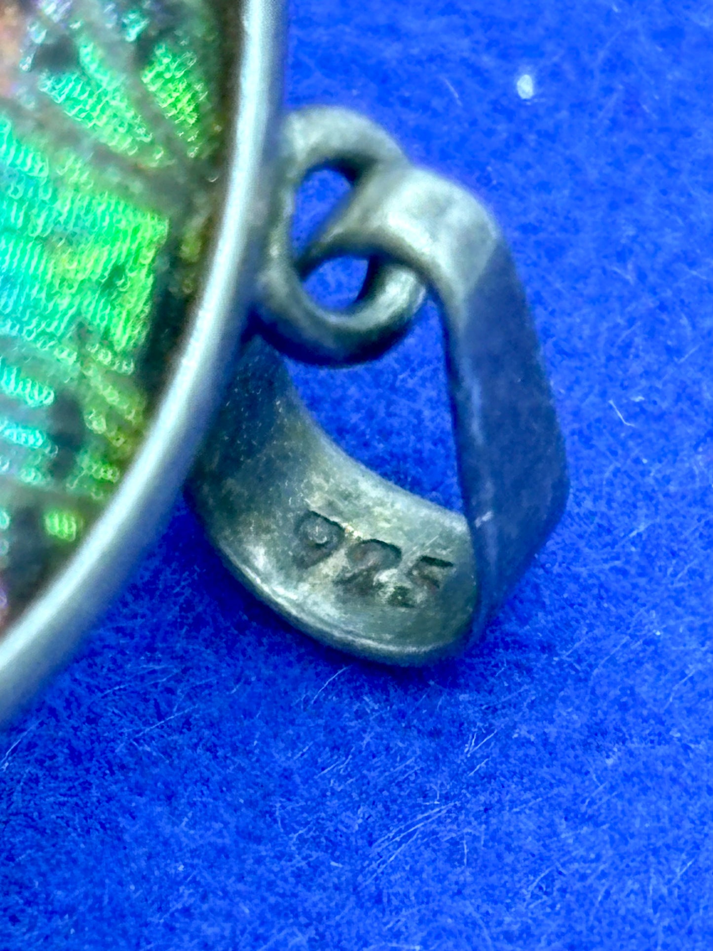 Real Handmade Butterfly Wing Sterling Silver Pendant