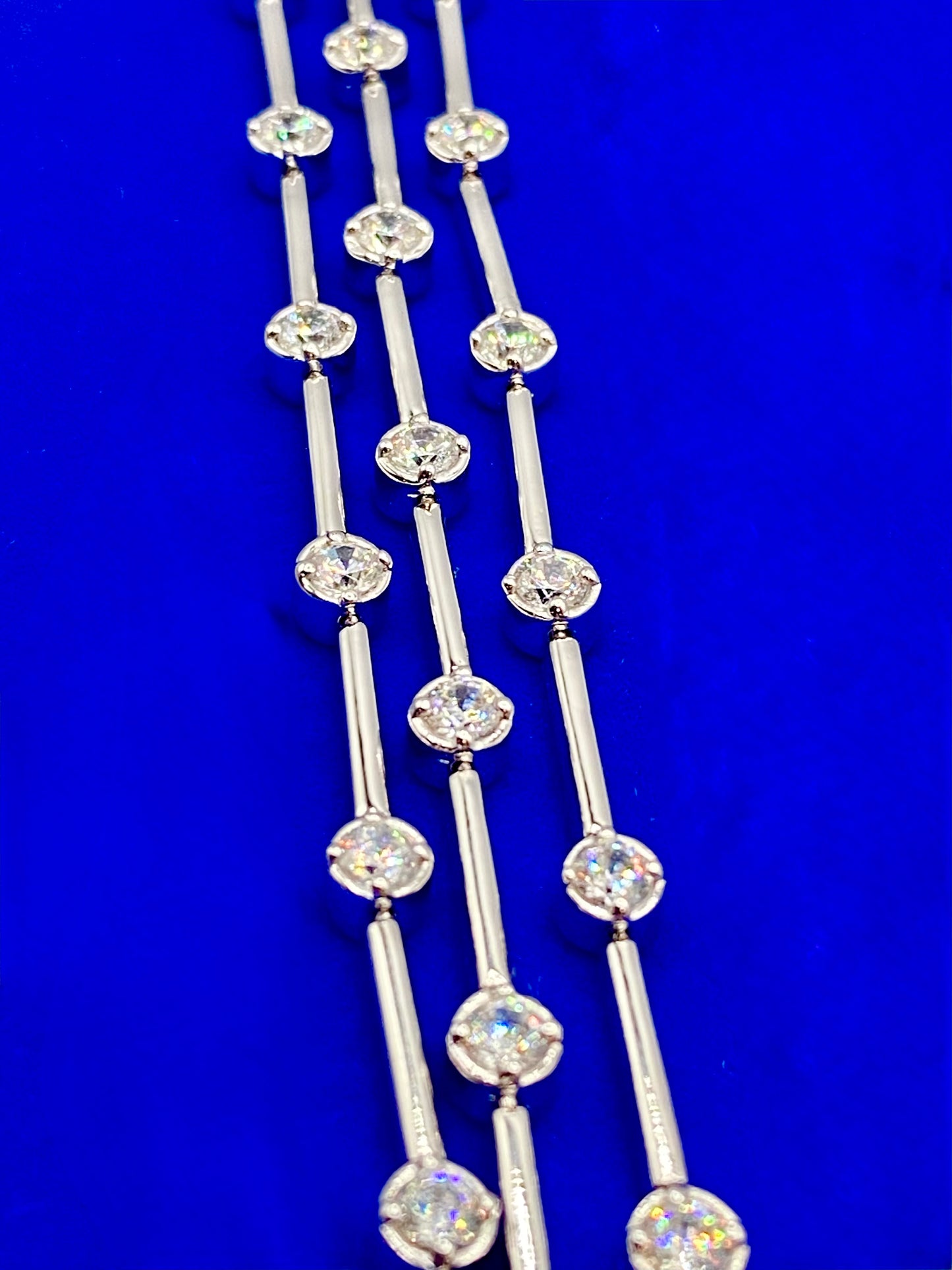 Sterling Silver CZ Multi Strand Tennis Bracelet