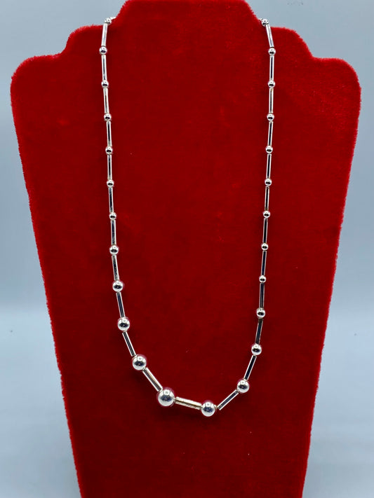 Sterling Silver Milor Italy Beaded Necklace