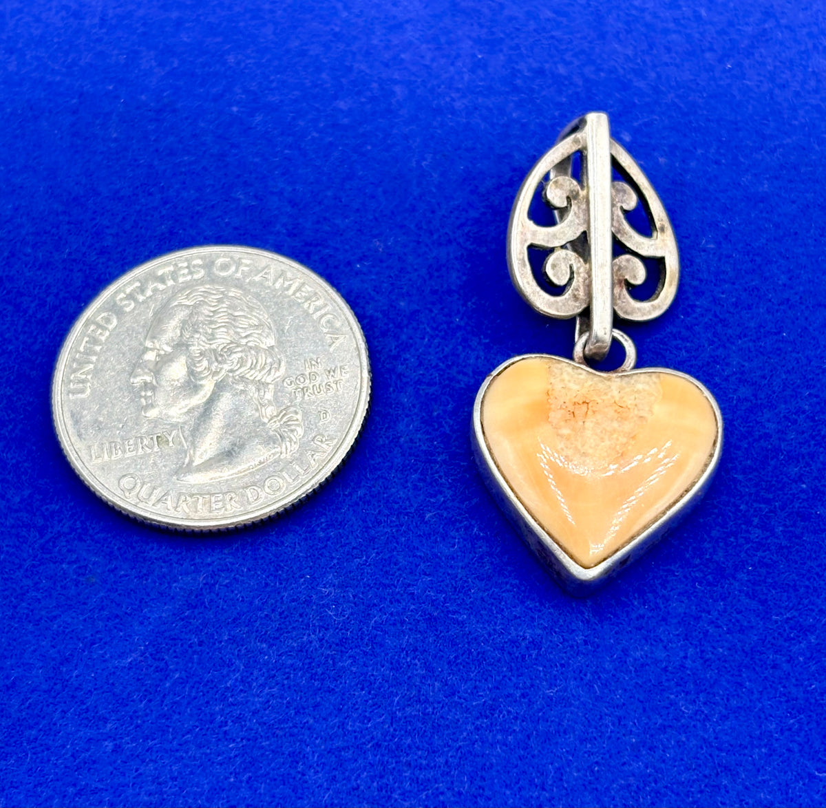 Sterling Silver Zealandia Stone Heart Pendant
