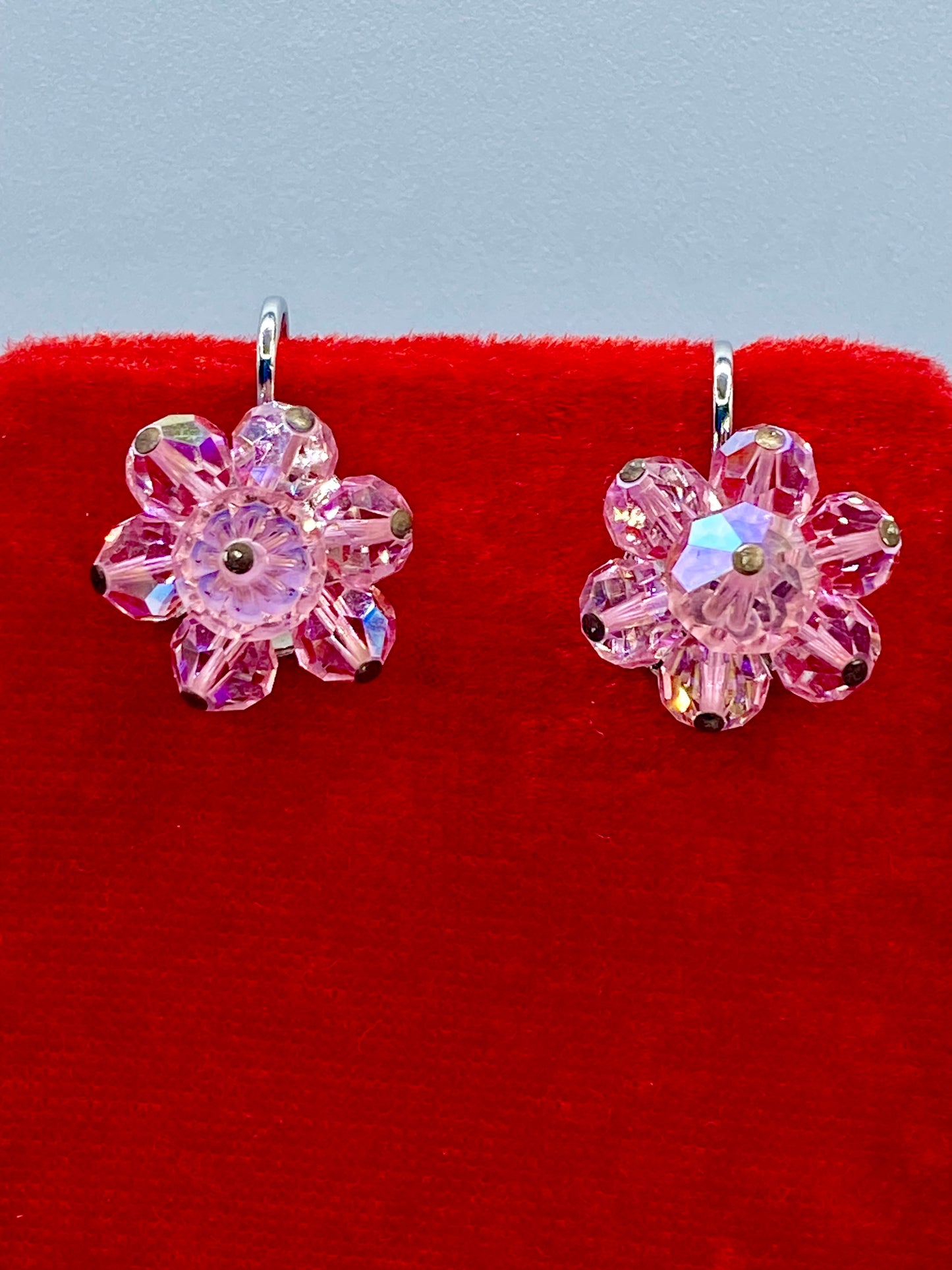 Vintage Pink AB Crystal Jewelry Set