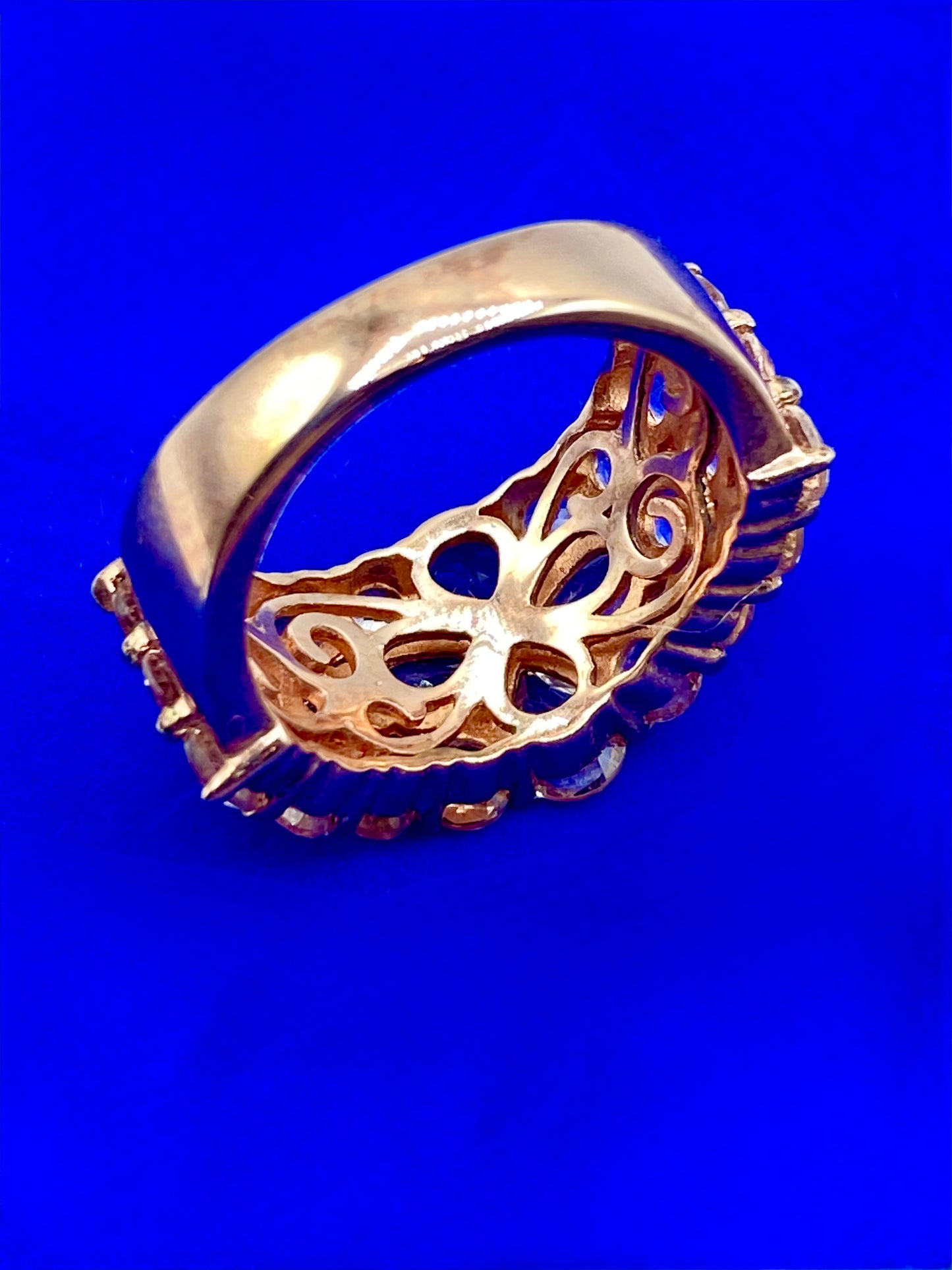 Sterling Silver Vermeil Morganite Ring