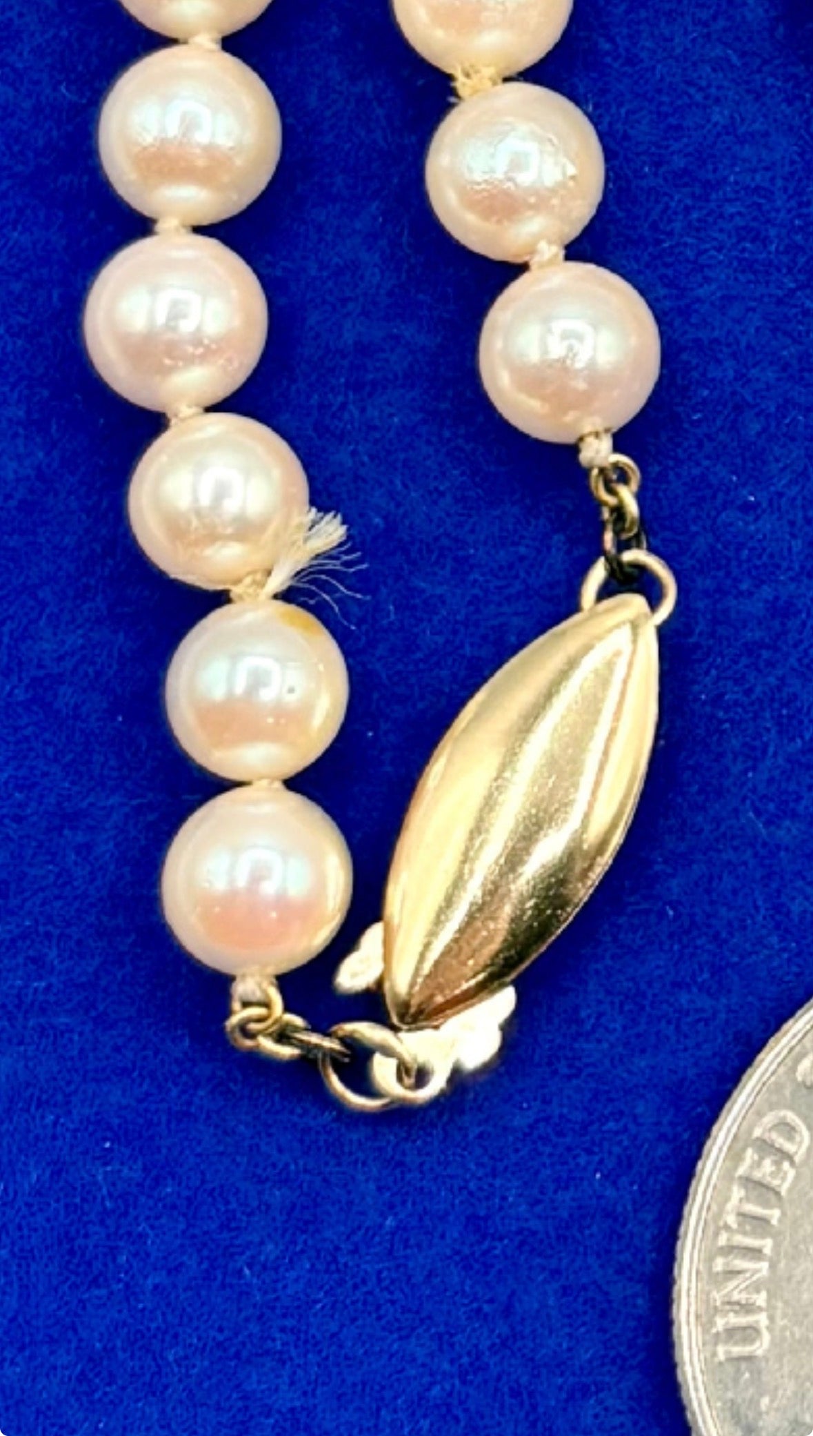 Beautiful Vintage 14K Yellow Gold & Freshwater Pearl Bib Necklace