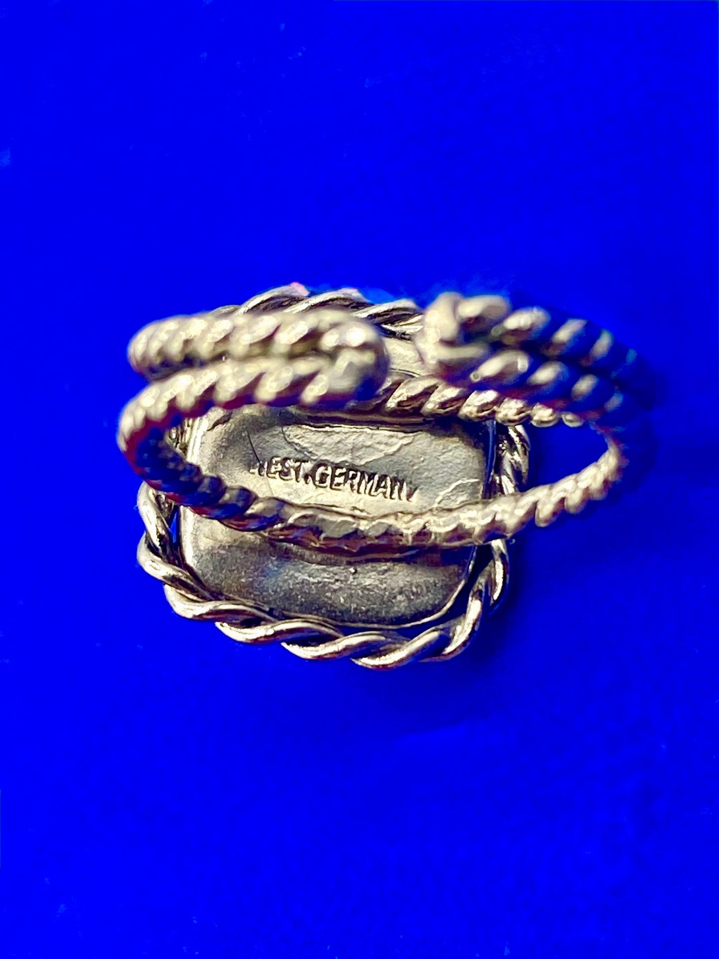 Vintage West Germany Green Glass Ring