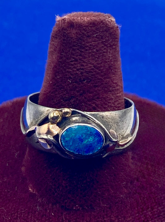 Sterling Silver Opal Artisan Ring