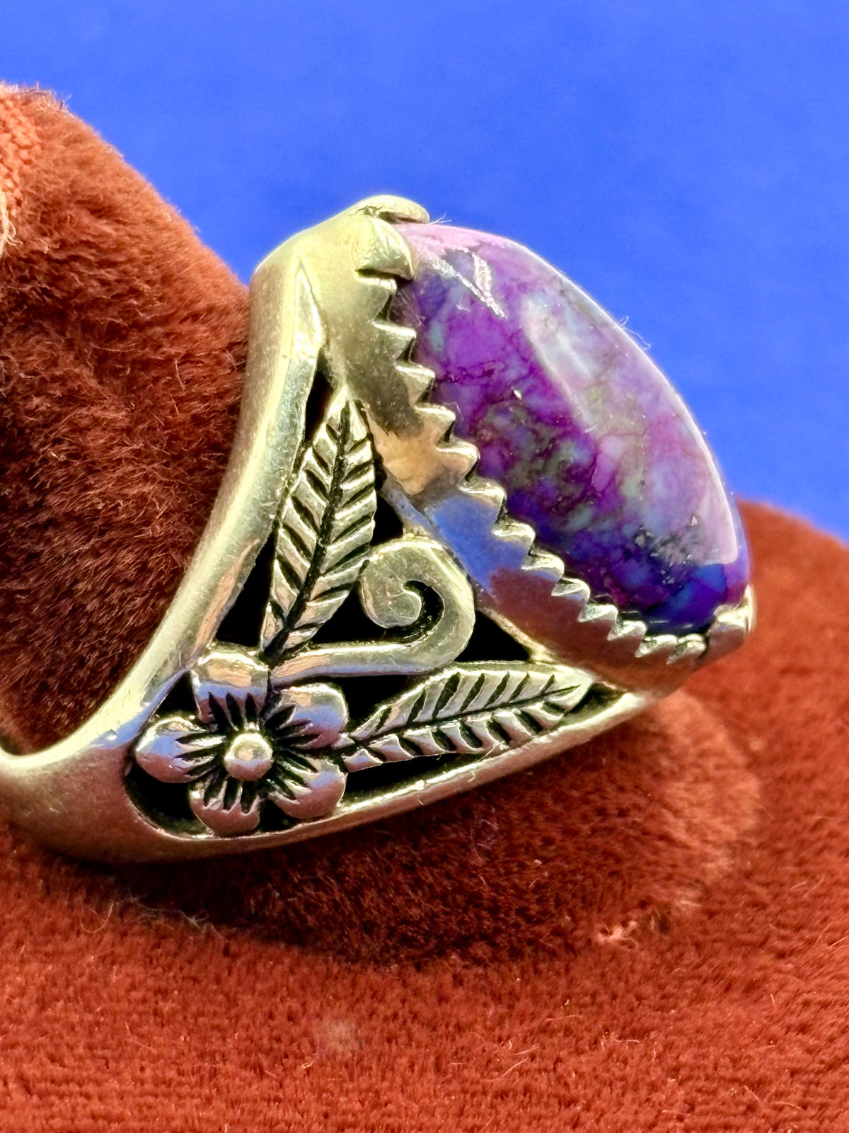 Sterling Silver NK Thailand Purple Turquoise Ring
