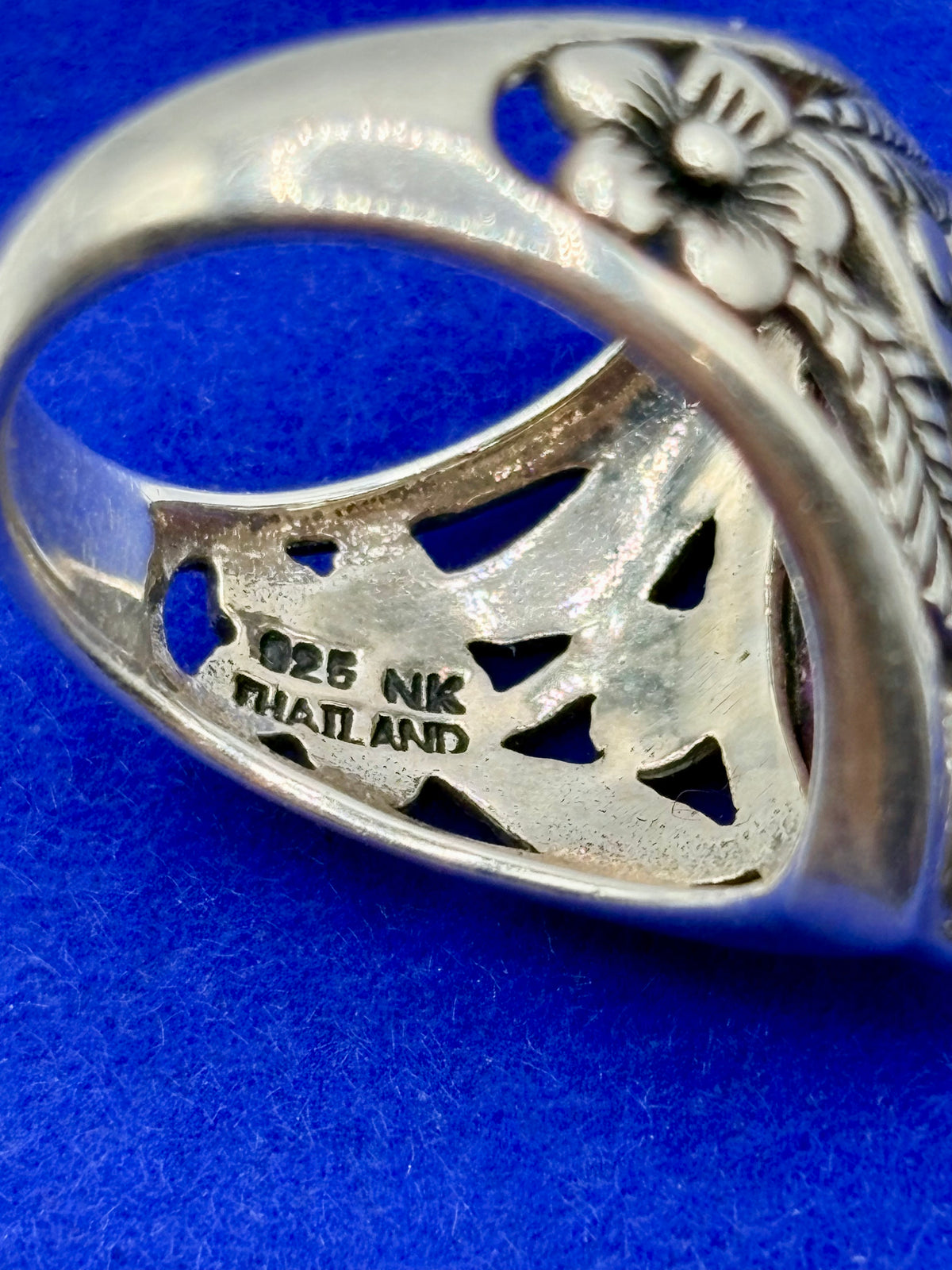 Sterling Silver NK Thailand Purple Turquoise Ring