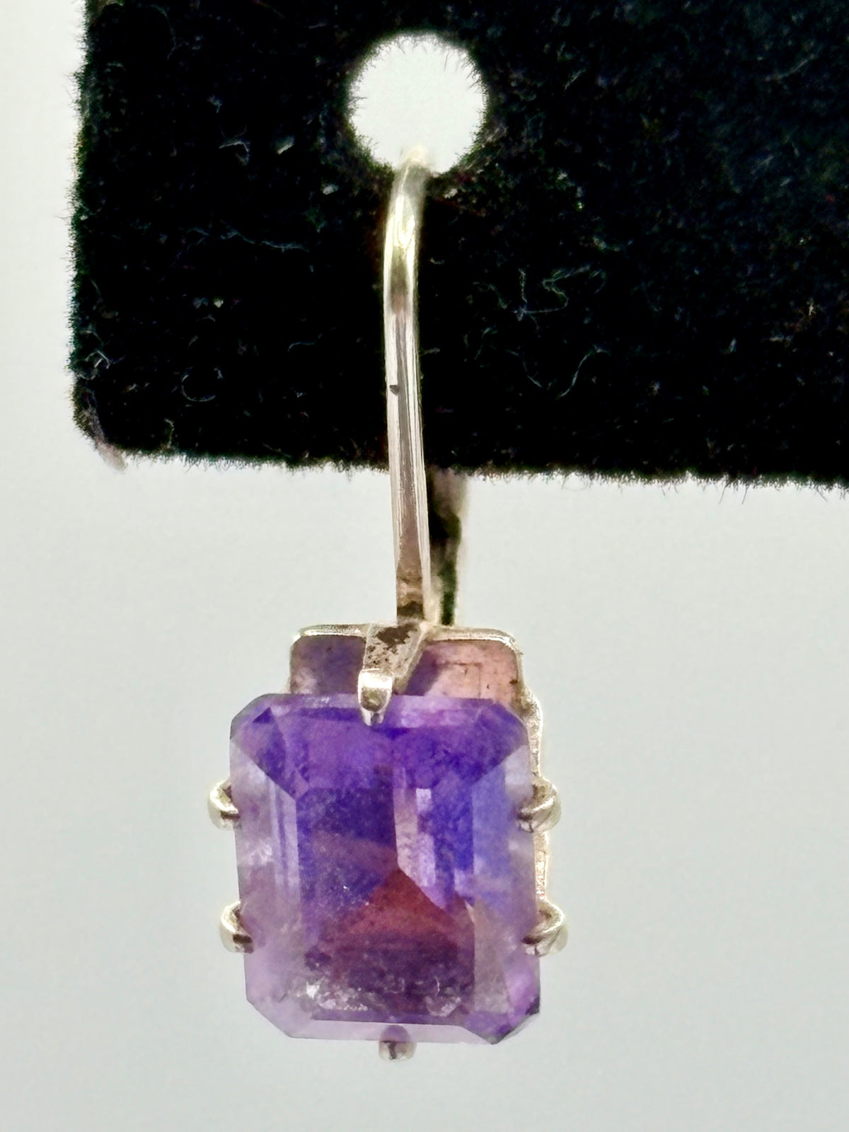 Sterling Silver Faceted Amethyst Earrings
