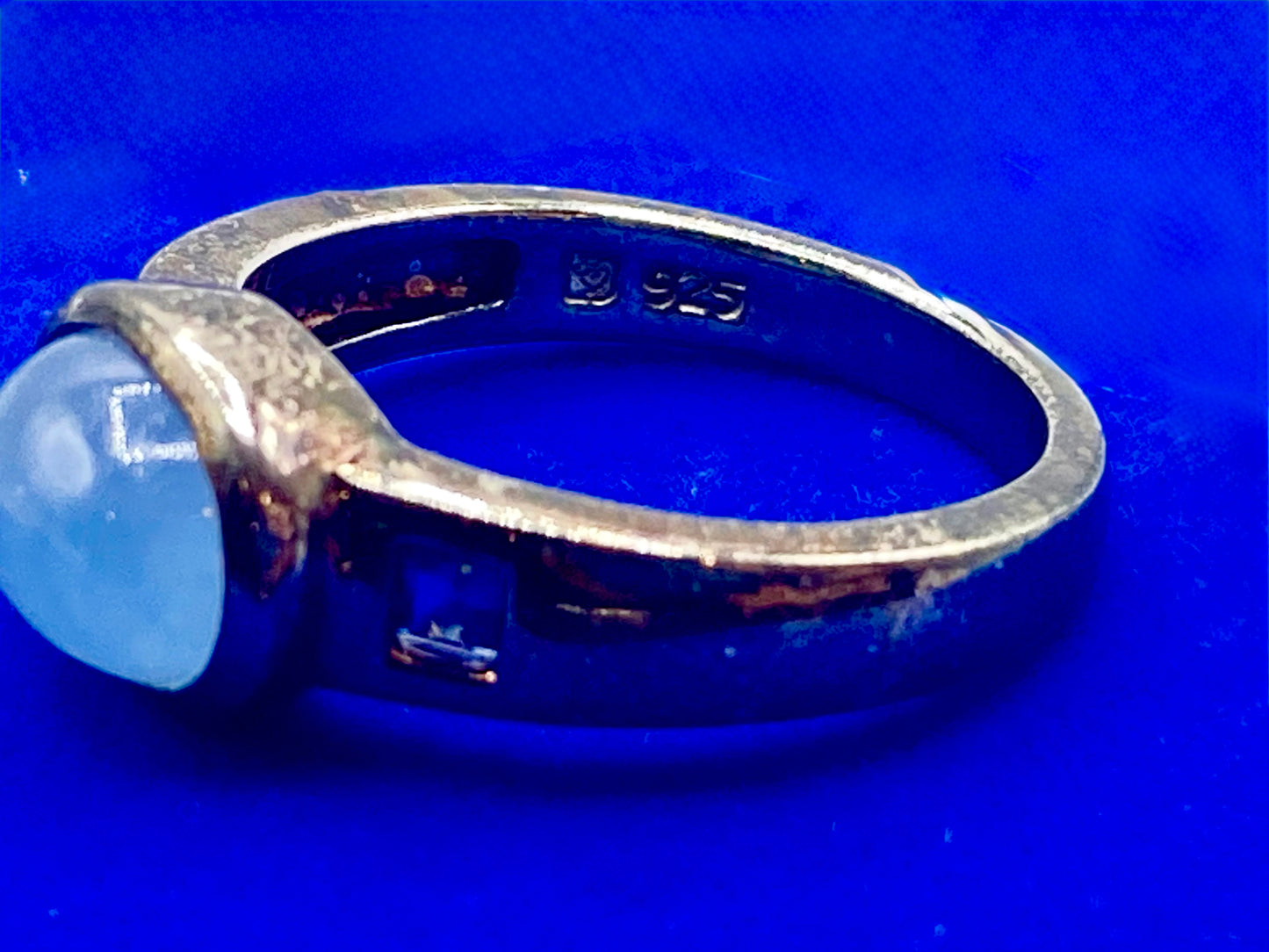 Sterling Silver Blue Jade & Tanzanite Ring