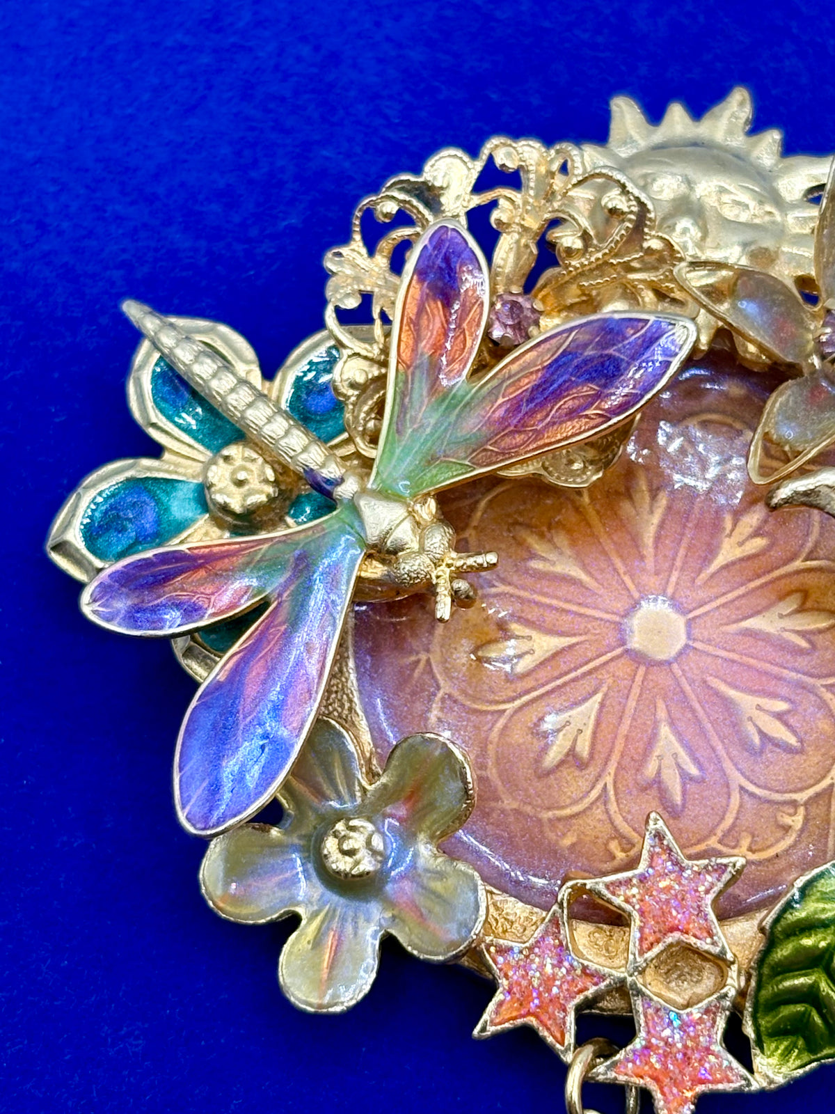 Kirks Folly Gold Tone “Fairy Wishing Pool” Brooch