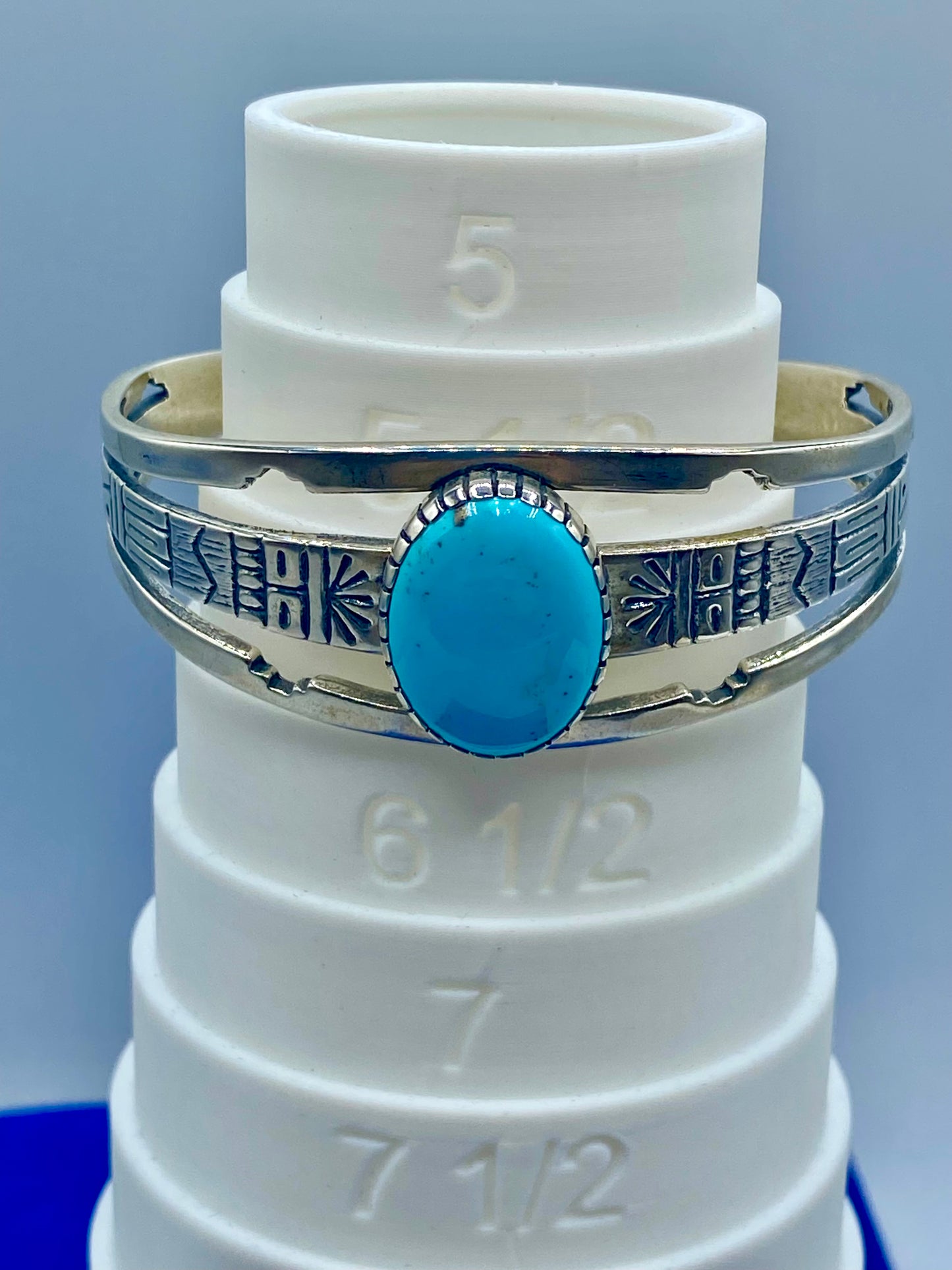 Sterling Silver Tenorio RMT Kewa Turquoise Carolyn Pollack Relios Cuff Bracelet