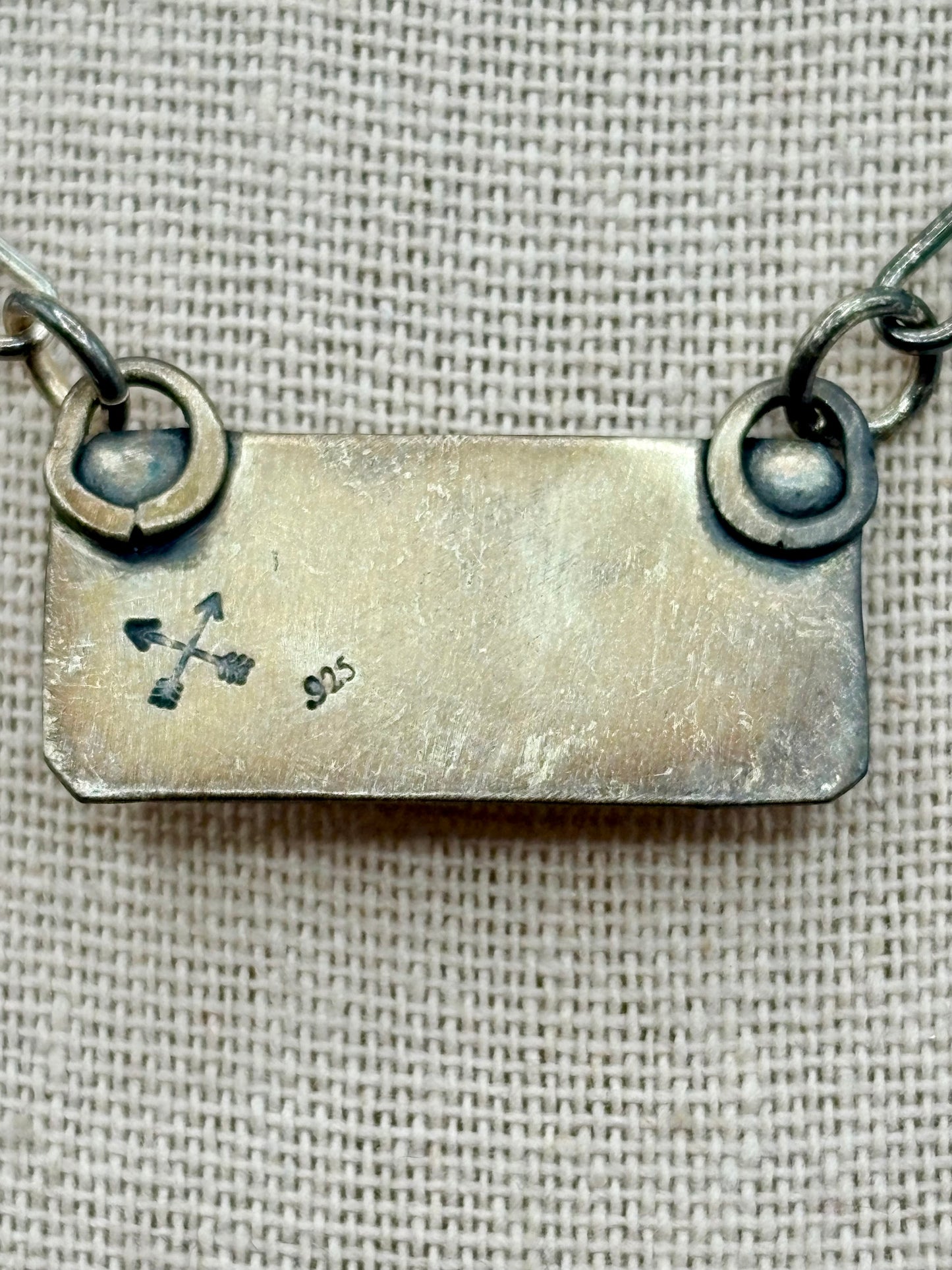 Sterling Silver Southwestern Turquoise “L” Necklace