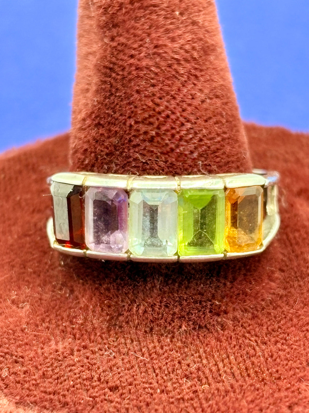 Sterling Silver Multi Gemstone Ring