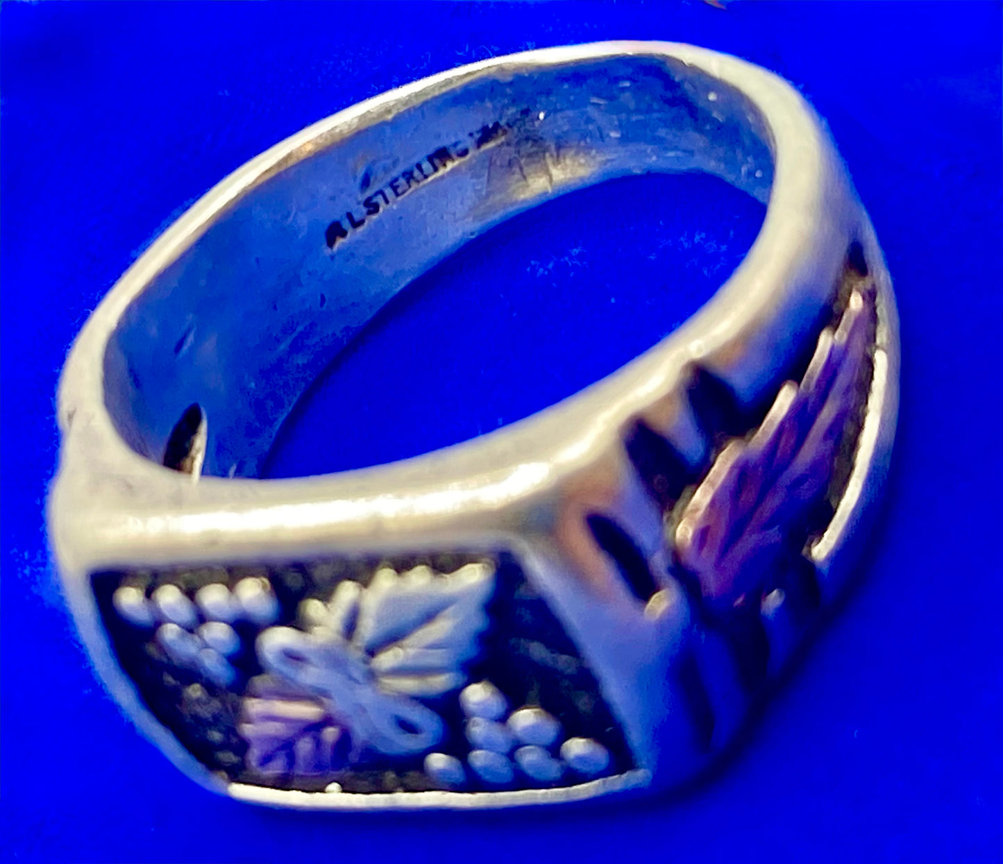 Sterling Silver & Black Hills Gold Ring