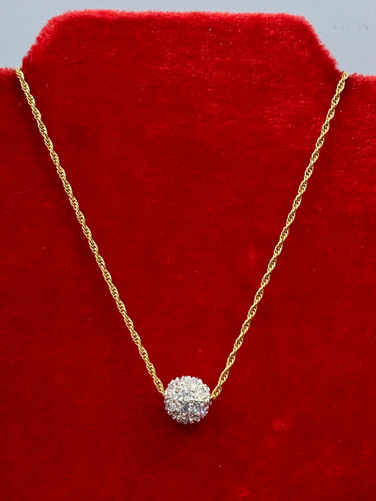 Swarovski Gold Tone Ball Necklace