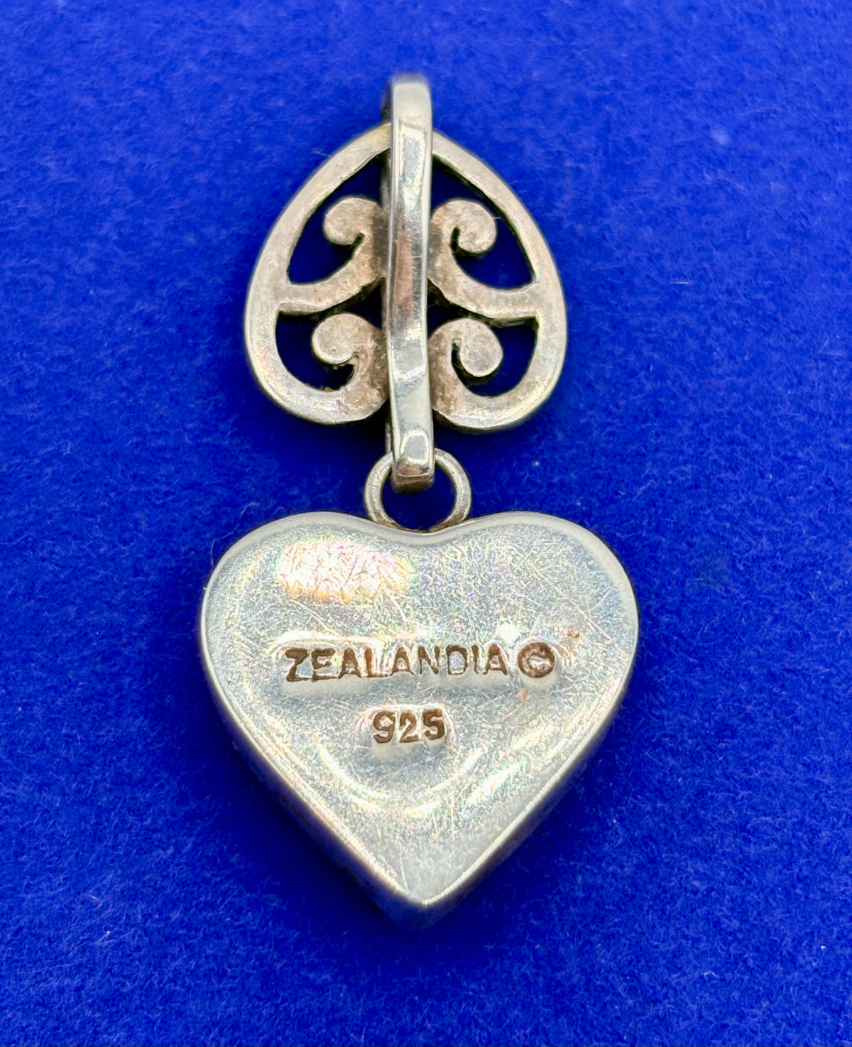 Sterling Silver Zealandia Stone Heart Pendant