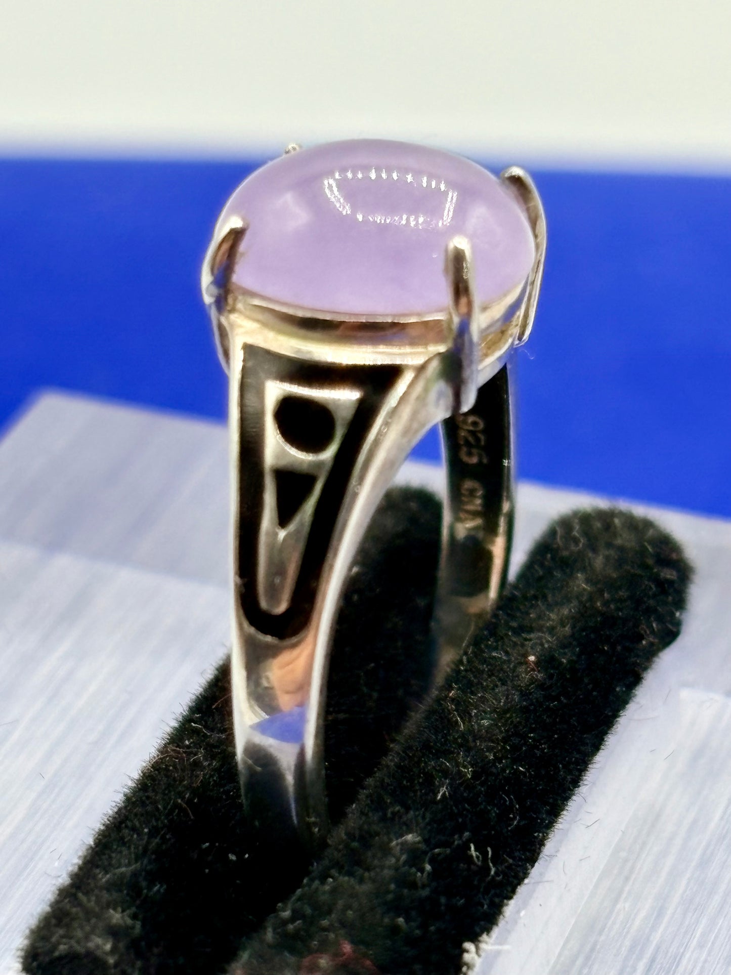 Sterling Silver CNA Purple Jade Ring