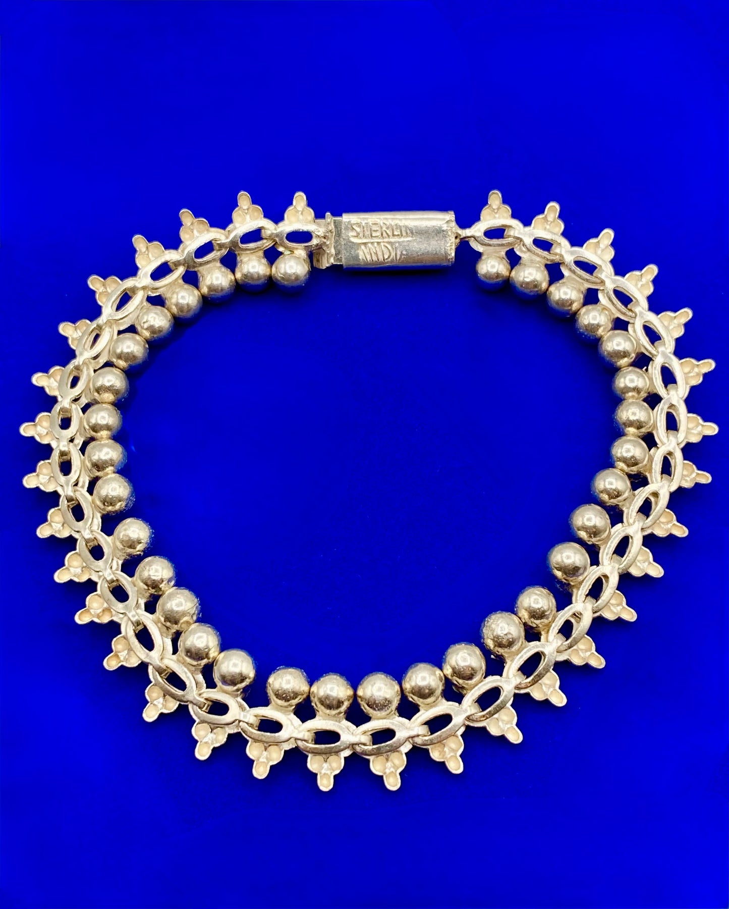 Sterling Silver India Ball Bead Bracelet