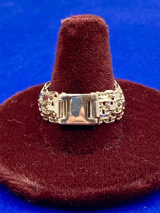 Sterling Silver Milor Italy Mesh Ring