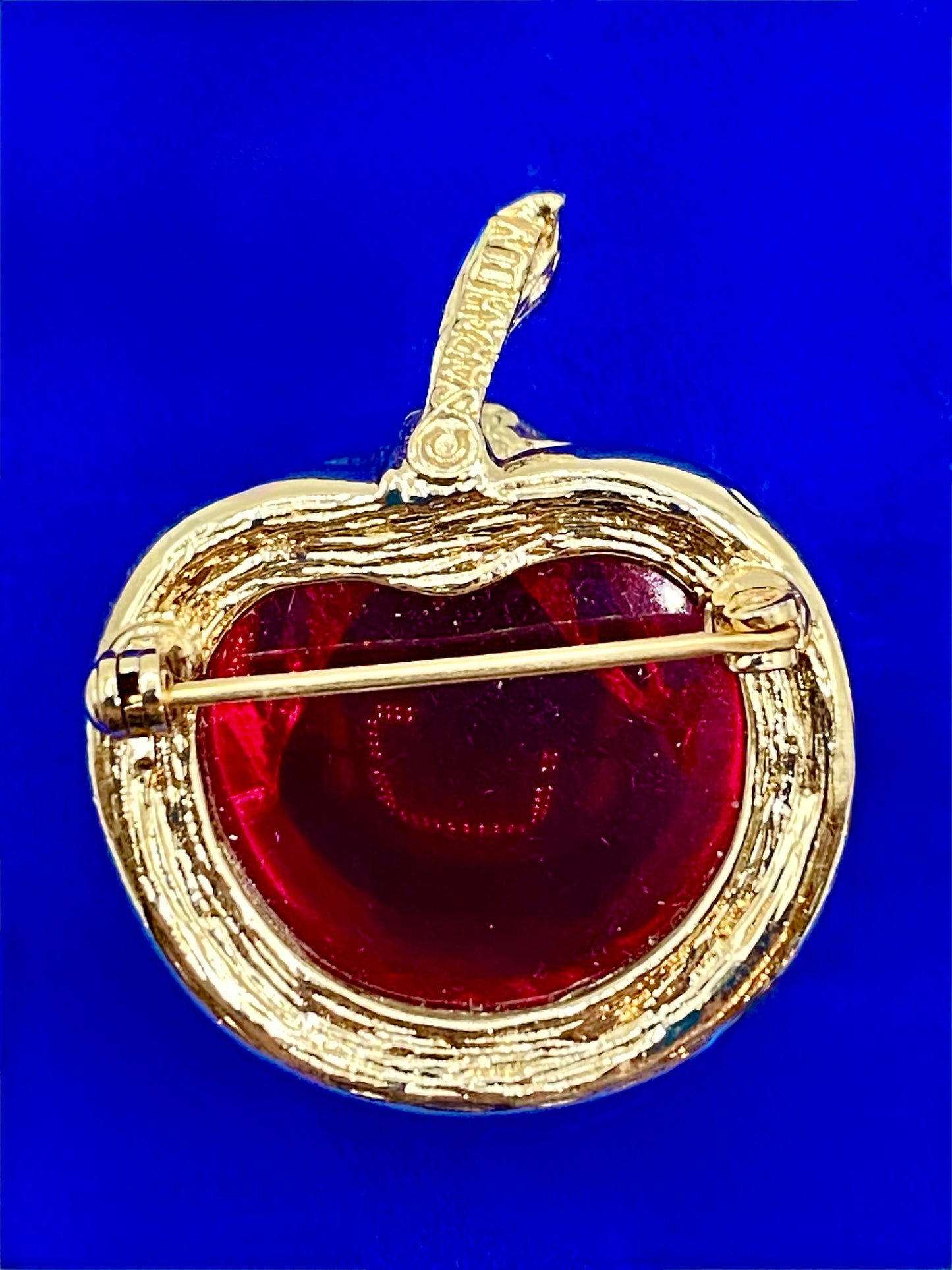 Vintage Sarah Coventry Lucite Apple Brooch