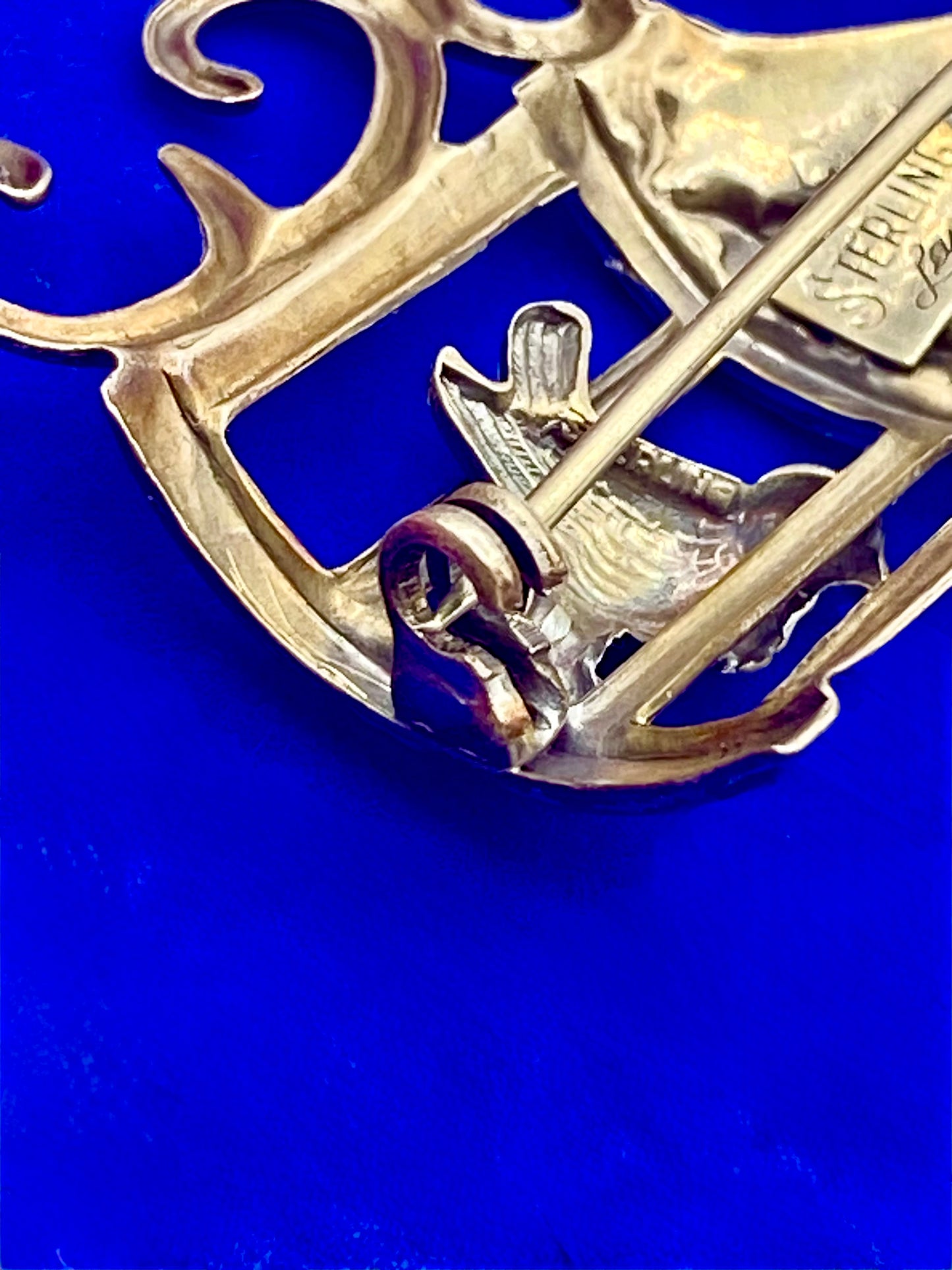 Vintage Sterling Silver Lang Bird Cage Brooch