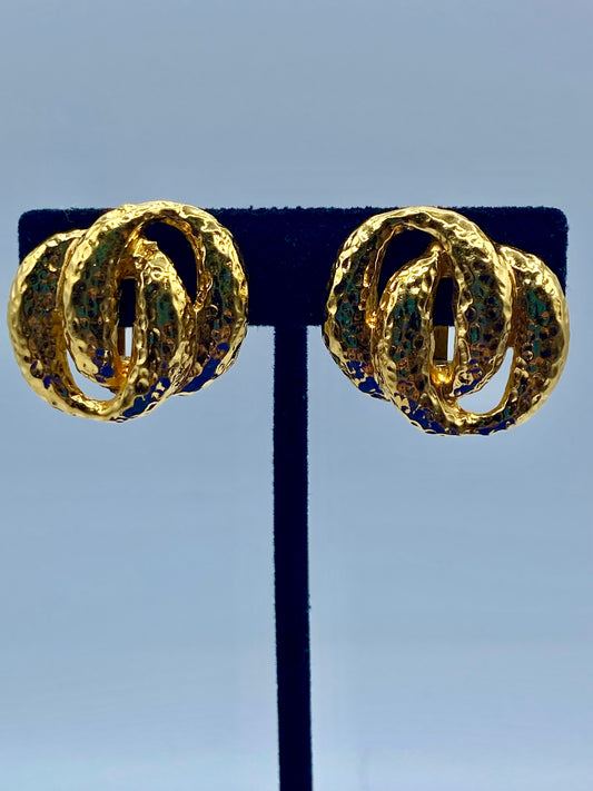 Vintage Anne Klein Gold Tone Clip Ons