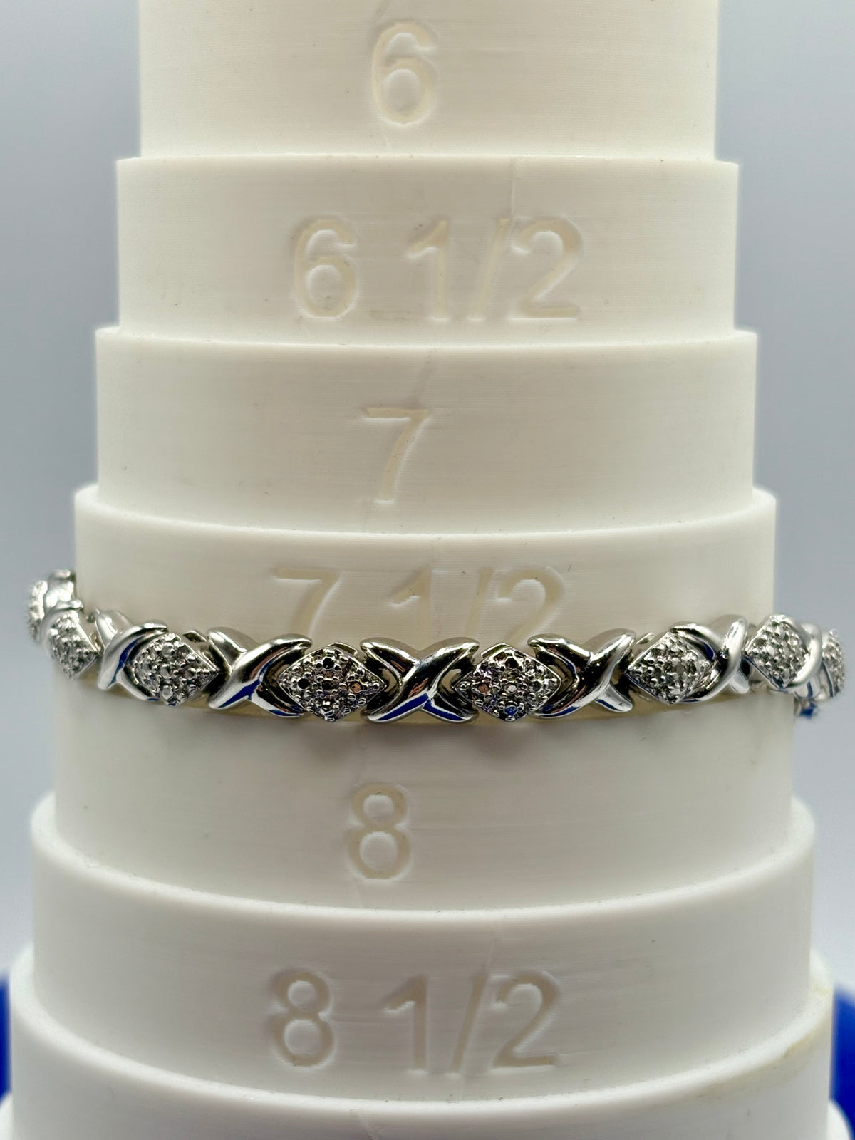 Sterling Silver Ross Simons Hugs & Kisses Tennis Bracelet