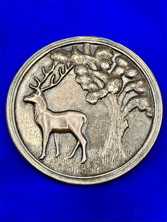 Vintage Silver Plate Denmark Whitetail Deer Brooch