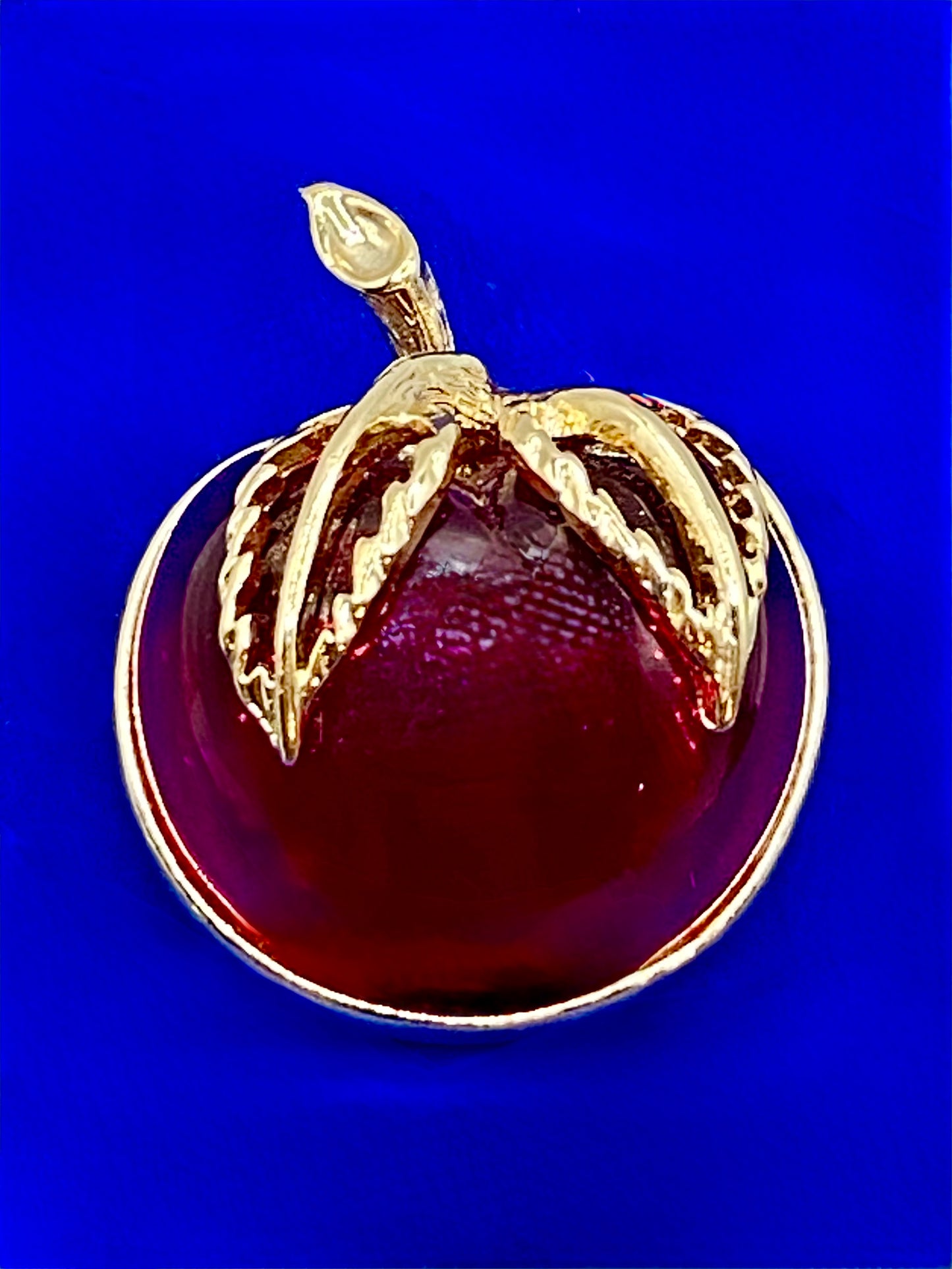 Vintage Sarah Coventry Lucite Apple Brooch