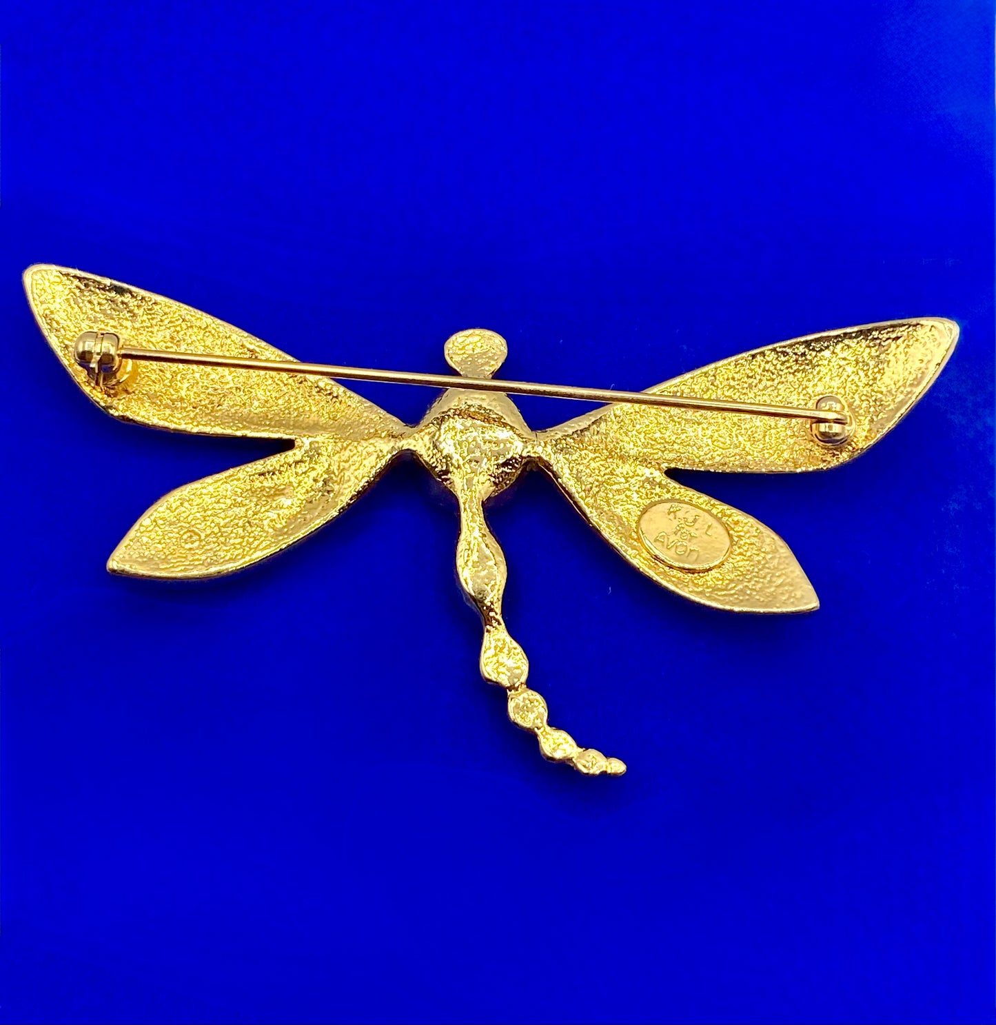 KJL For Avon Gold Tone Dragonfly Brooch